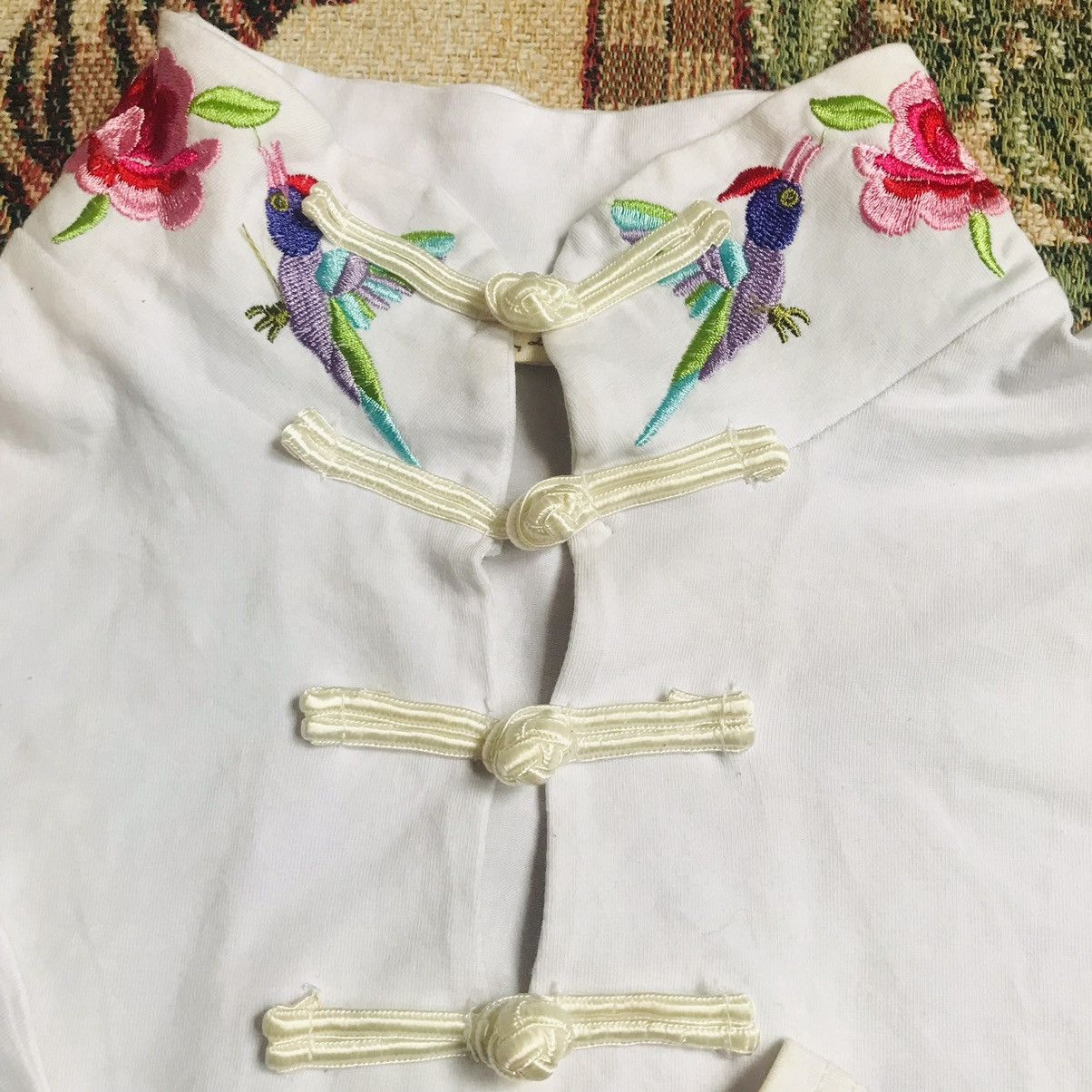 Handmade × Vintage Handmade Embroidery Toggle Button Long Sleeve Size L / US 10 / IT 46 - 3 Thumbnail