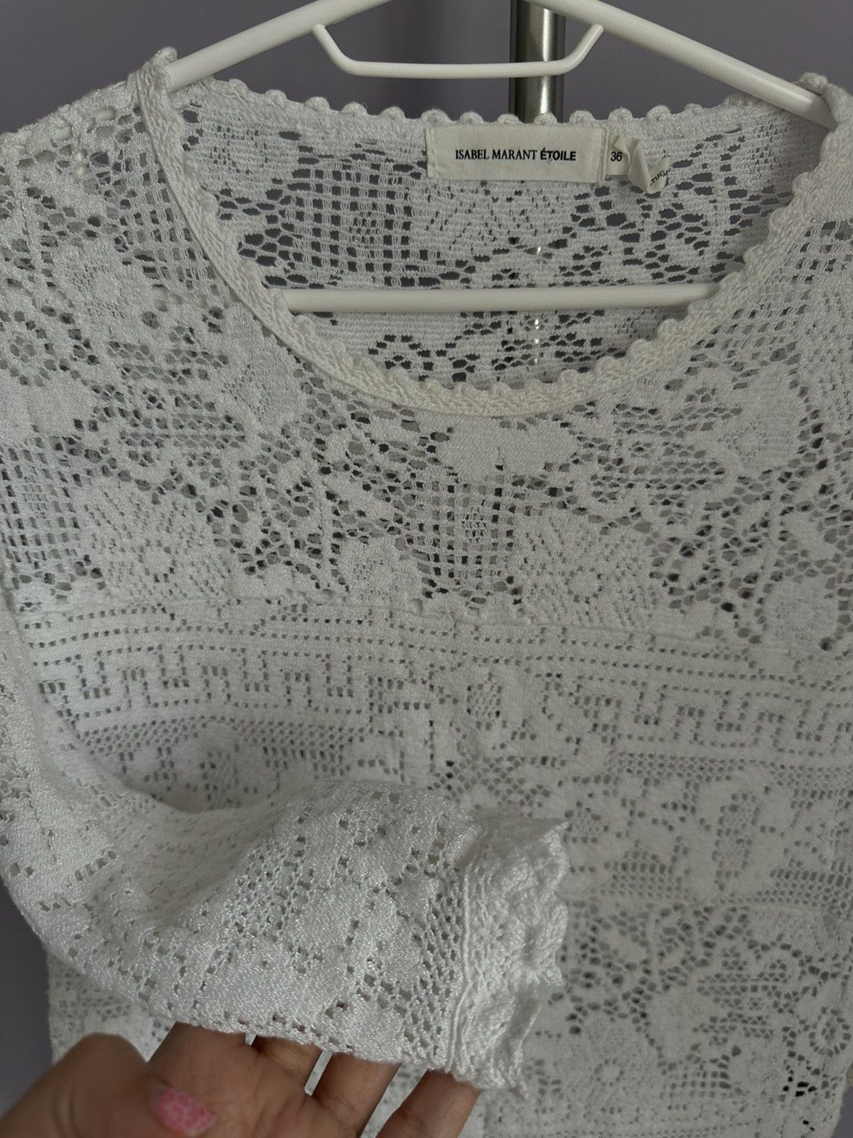 Isabel Marant × Isabel Marant Etoile × Vintage openwork white blouse Size S / US 4 / IT 40 - 5 Thumbnail