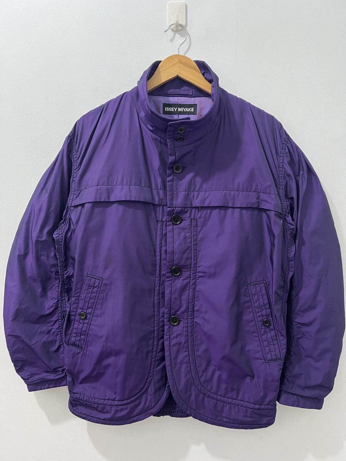 Issey Miyake Issey Miyake - S/S17 Stand Collar Blouson Jacket Size US L / EU 52-54 / 3 - 1 Thumbnail