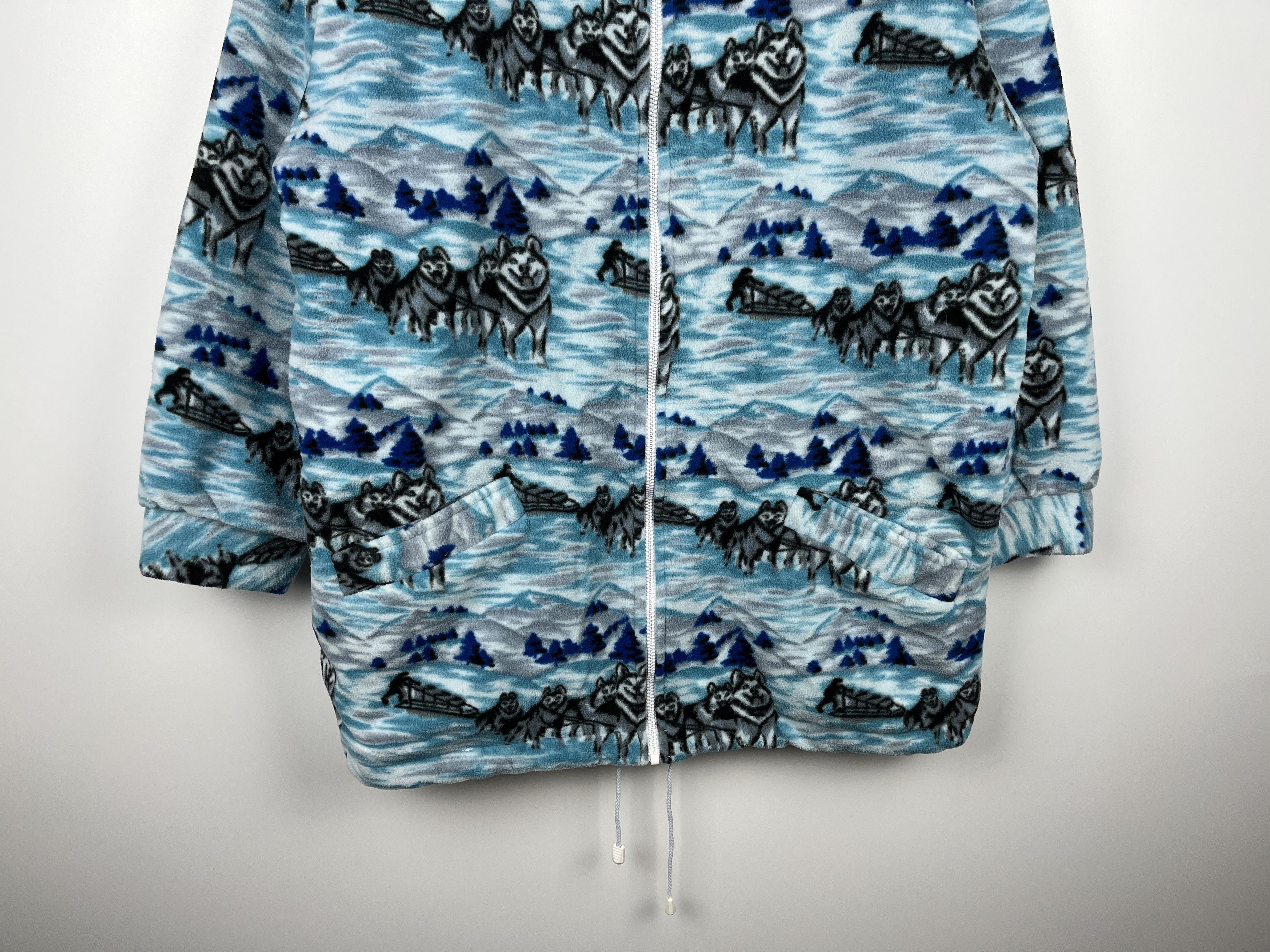 Vintage Husky Mountain Winter Pattern Ski Full Zip Fleece Jacket Size US S / EU 44-46 / 1 - 5 Thumbnail