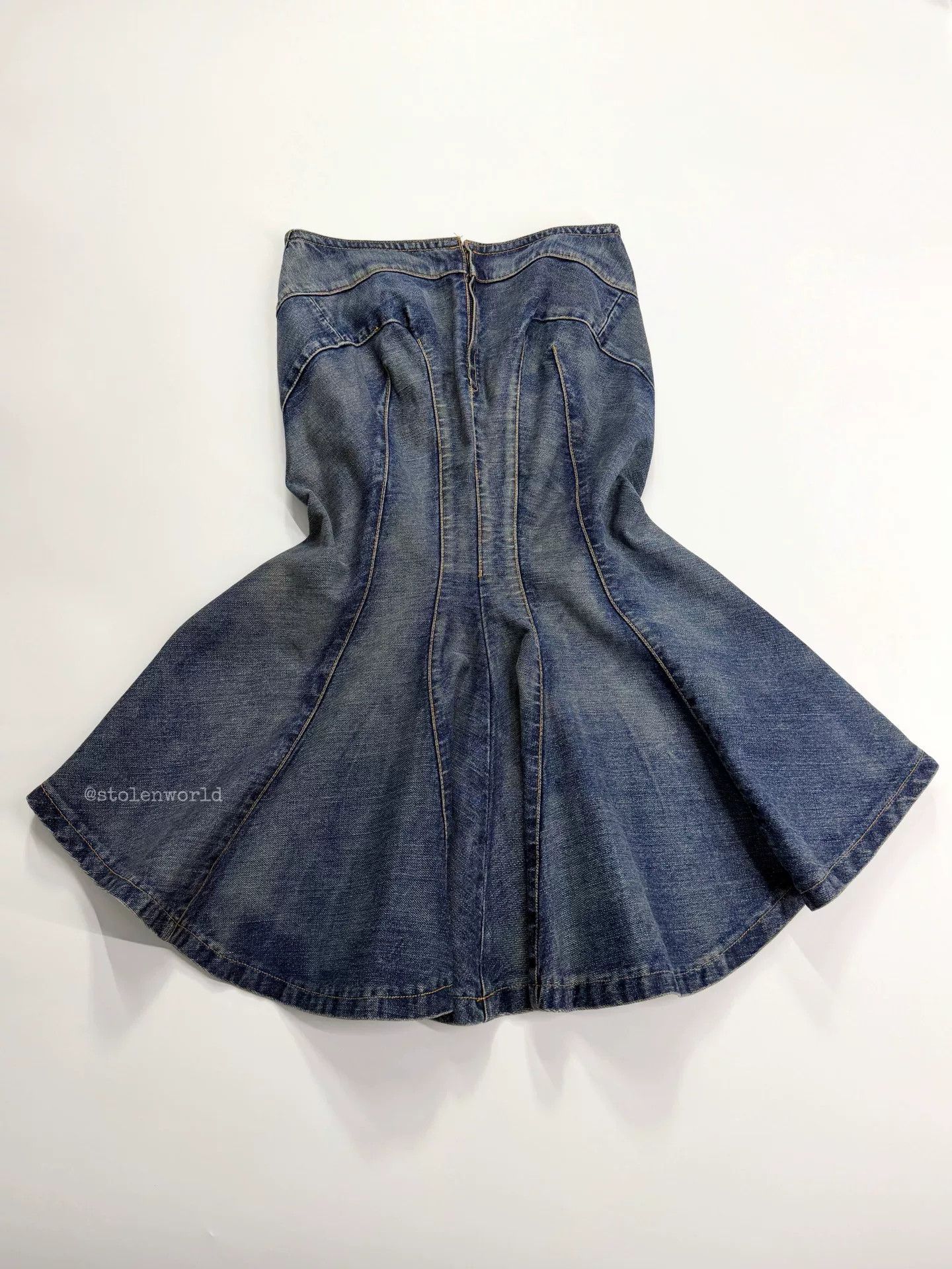 Junya Watanabe deconstructed denim flare skirt by junya watanabe Size 23" - 1 Thumbnail