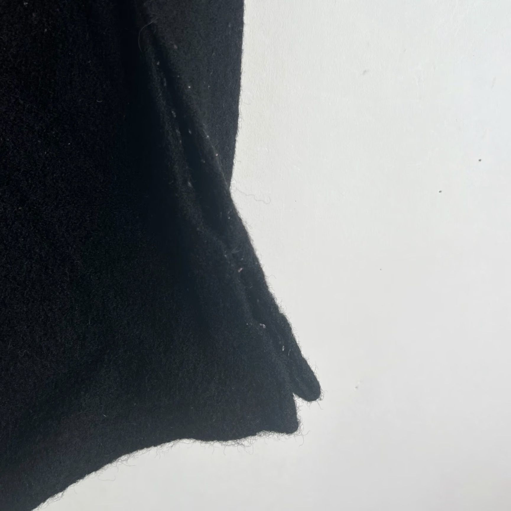 Vintage VTG Milena Nicole 100% Wool Poncho Vest Zippered Black M Knit Sleeveless Cowl Neck Women's 90s Designer Style Pattern Solid Size M / US 6-8 / IT 42-44 - 4 Thumbnail