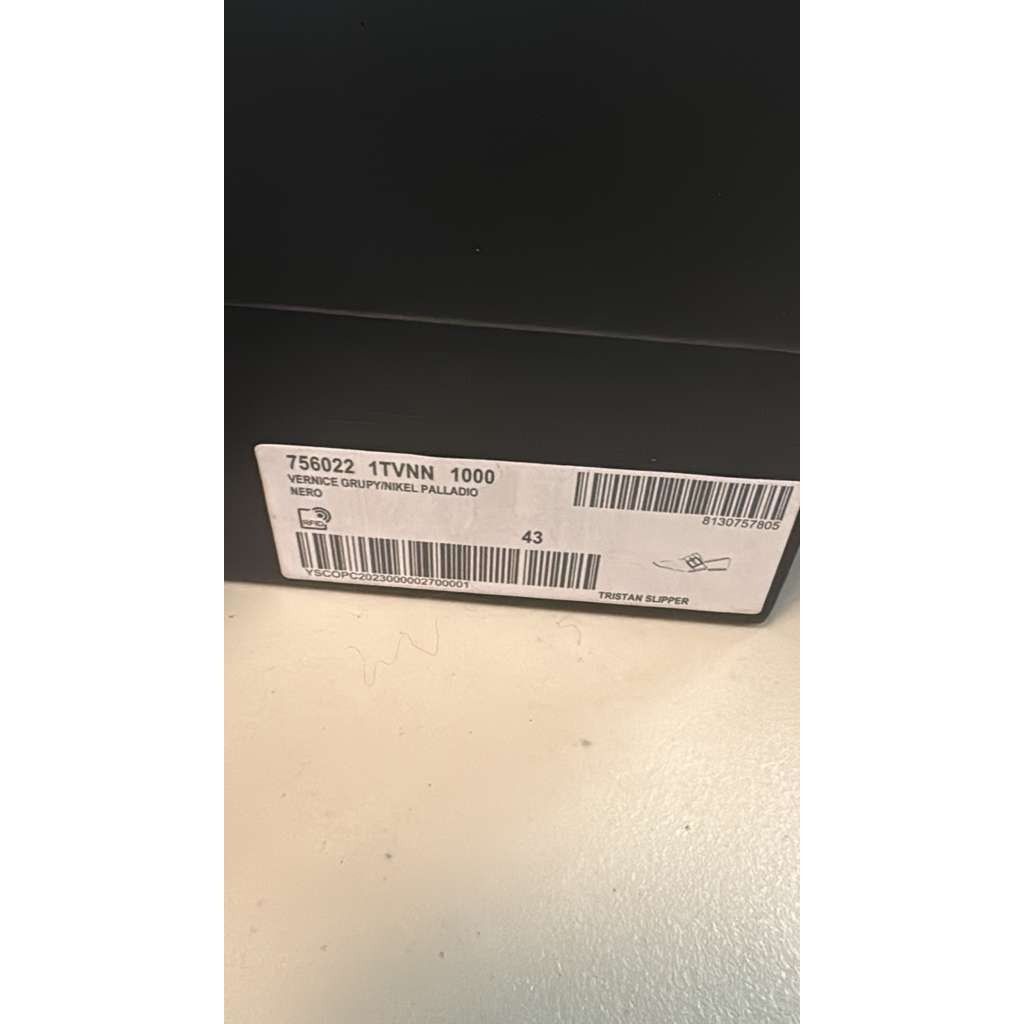 Saint Laurent Paris o1rshd1 Vernice Grupy Tristan Slipper in Nero Size US 10 / EU 43 - 19 Thumbnail