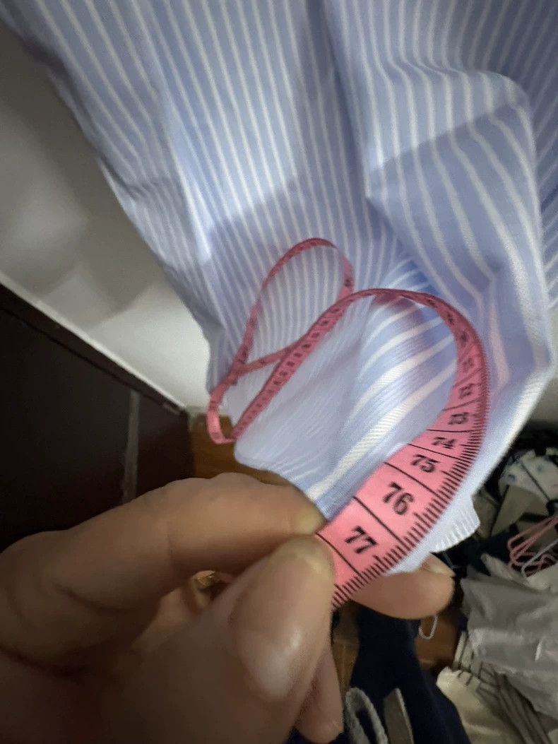 Comme des Garcons Comme Des Garcons Blue and white striped short sleeve shir Size US M / EU 48-50 / 2 - 8 Thumbnail