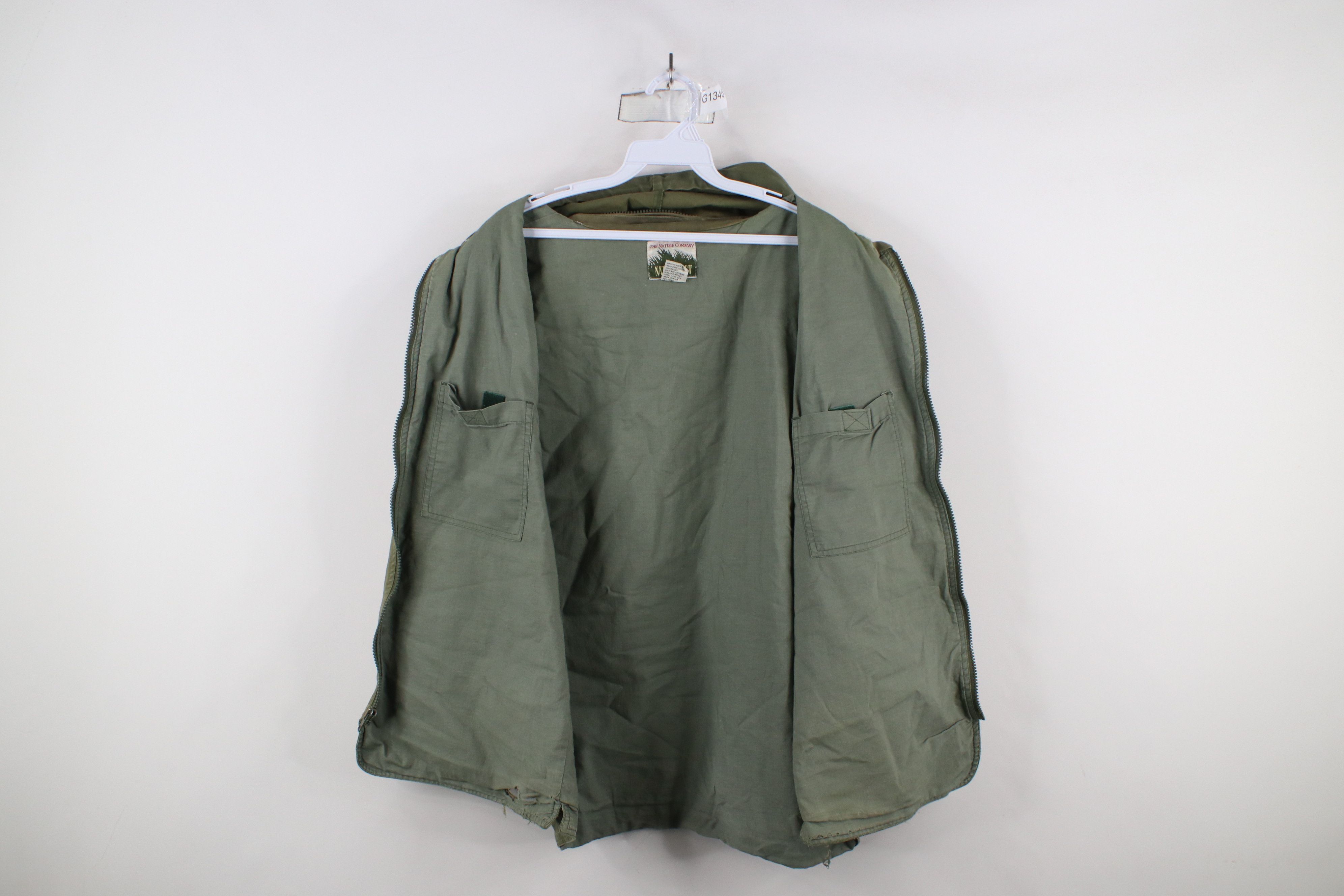 Vintage Vintage 90s Streetwear Tactical Hooded Vest Jacket Green Size US L / EU 52-54 / 3 - 14 Thumbnail