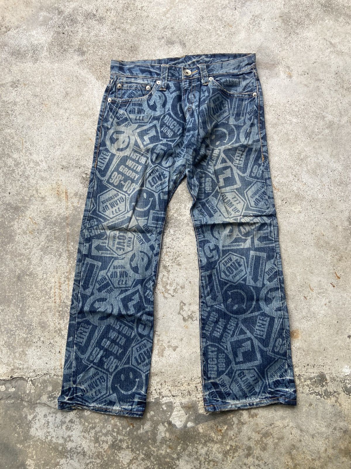 Hysteric Glamour Vintage 2000’s Co&Lu Monogram Hysteric Glamour Design Pants Size US 34 / EU 50 - 1 Thumbnail
