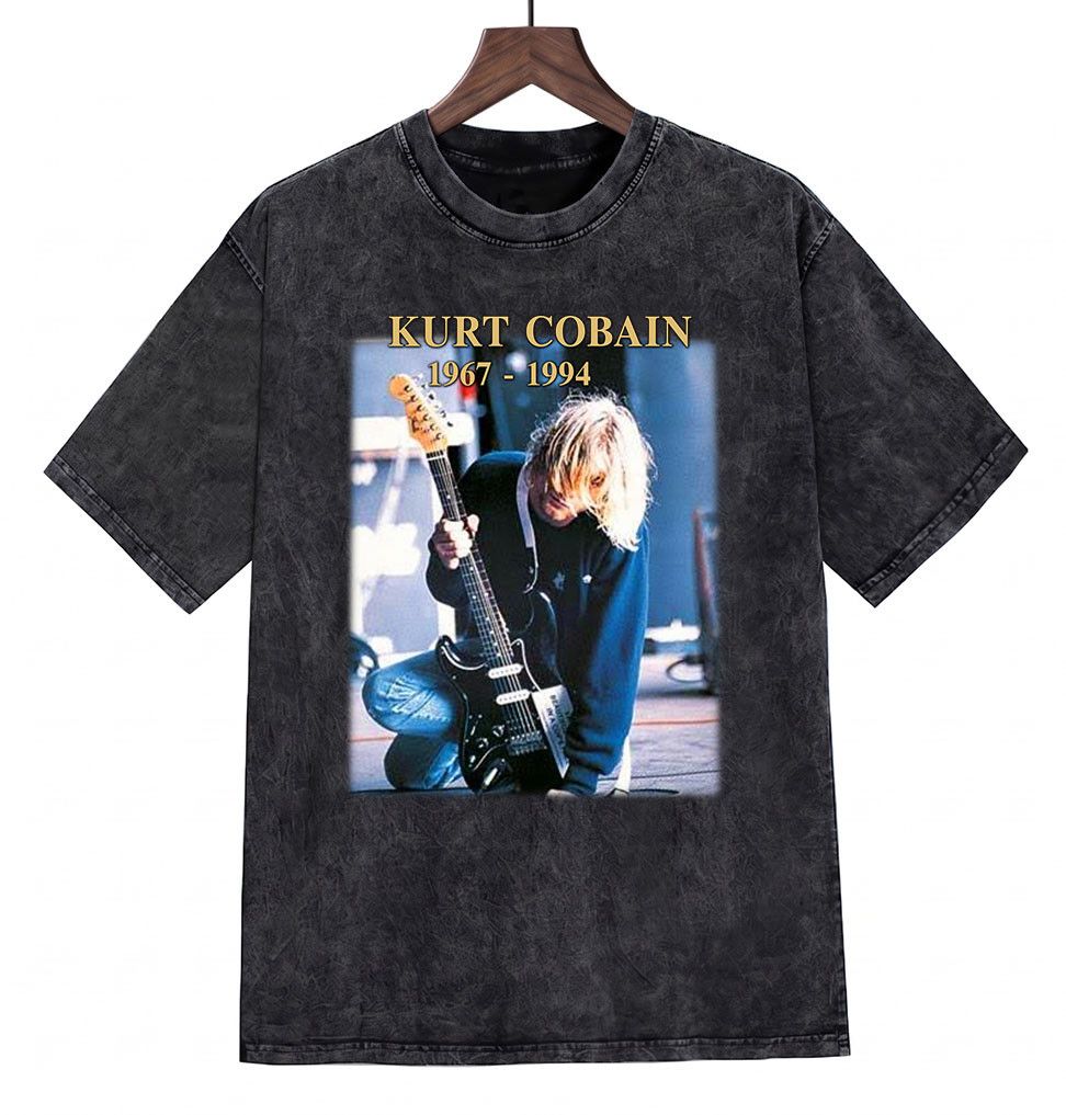 Band Tees Nirvana Kurt Cobain Grunge Band Tshirt Tee for Fans Size US XL / EU 56 / 4 - 1 Thumbnail