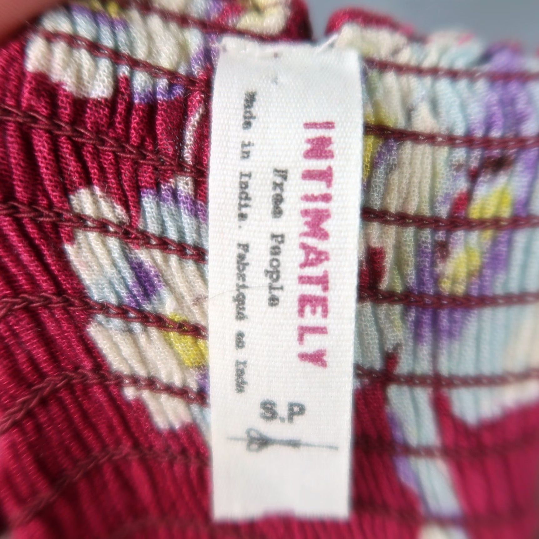 Free People Free People Intimately burgundy red and cream floral smocked maxi dress S Size S / US 4 / IT 40 - 5 Thumbnail