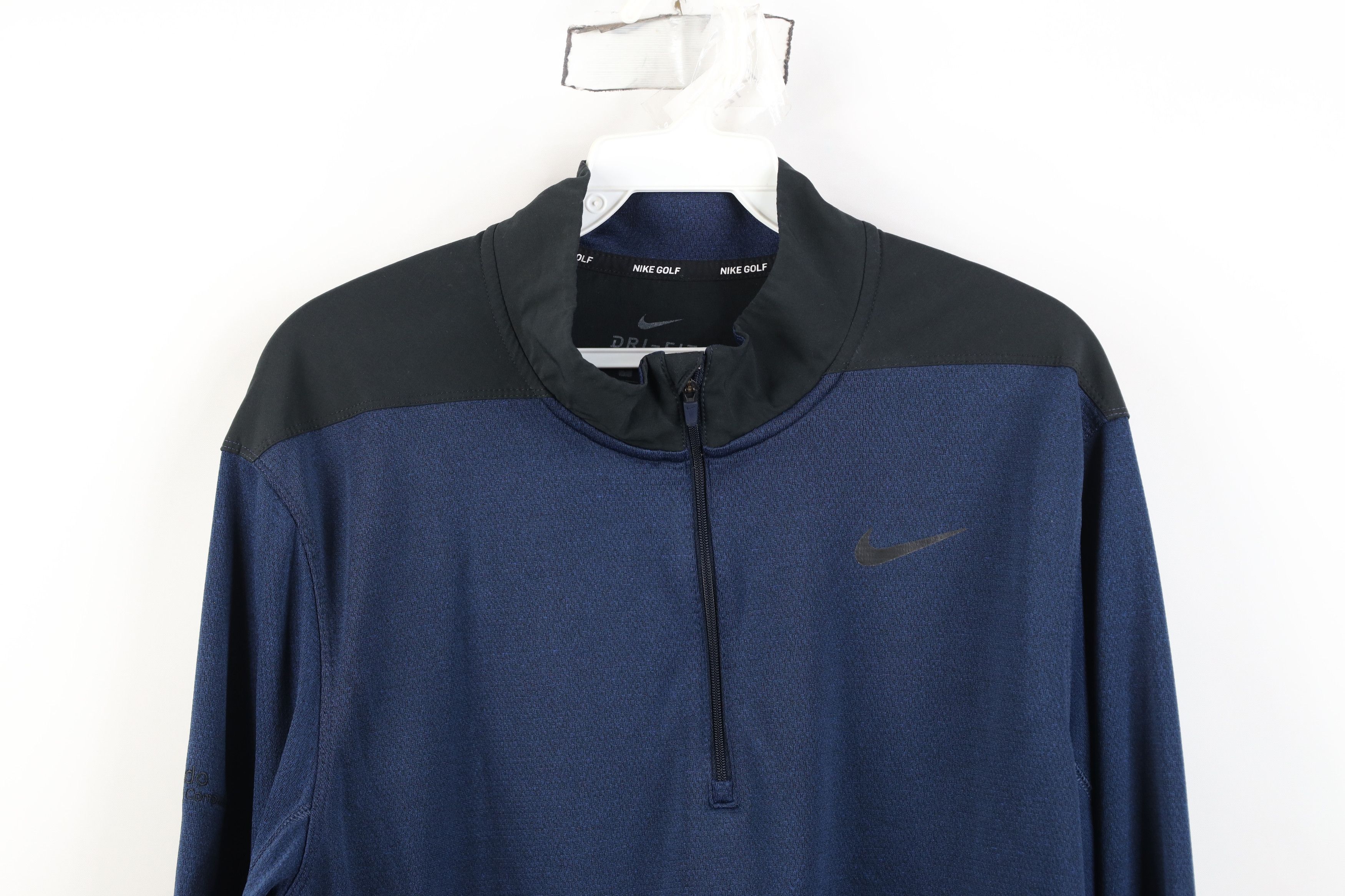 Nike Nike Golf Golfing Thermal Knit 1/4 Zip Pullover Jacket Blue Size US L / EU 52-54 / 3 - 2 Thumbnail
