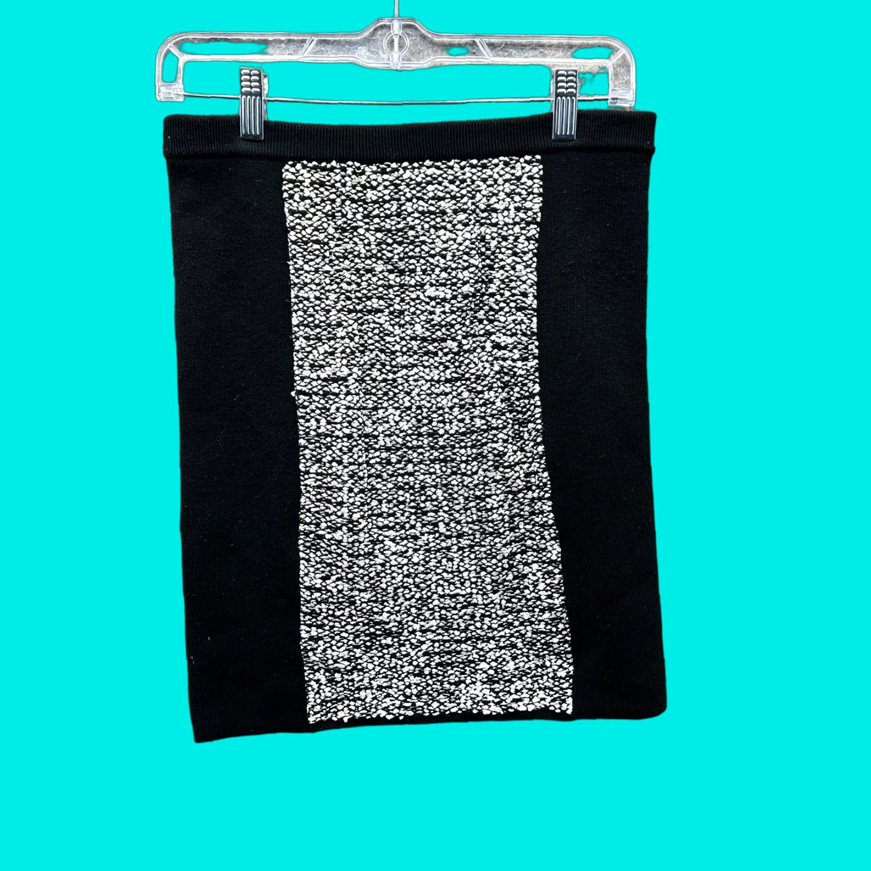 Alexander Wang Alexander Wang Skirt Women Large Black Wool Tweed Knit Rubberized Bodycon Pencil Short Vintage No Size 36" / US 14 / IT 50 - 1 Thumbnail