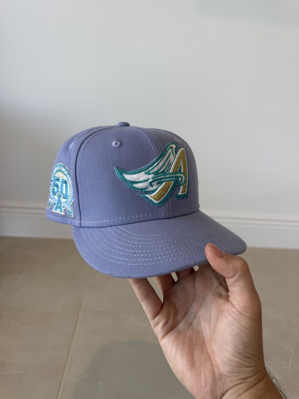 New Era LA Anaheim Angels Lavender Fitted Size ONE SIZE - 1 Thumbnail