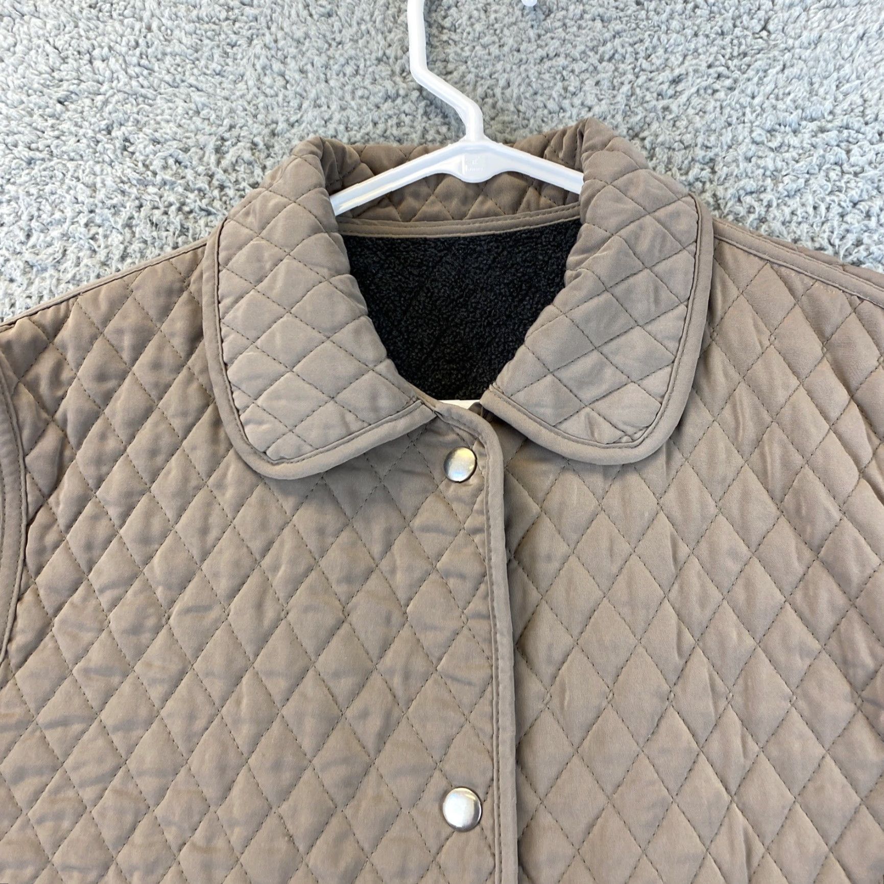 Vintage Outbrook Women's Jacket Reversible Casual Size 12-14 Green-gray Polyester Zip Collared 2 Pockets All Seasons Basic Jacket, Regular Fit Size XL / US 12-14 / IT 48-50 - 3 Thumbnail