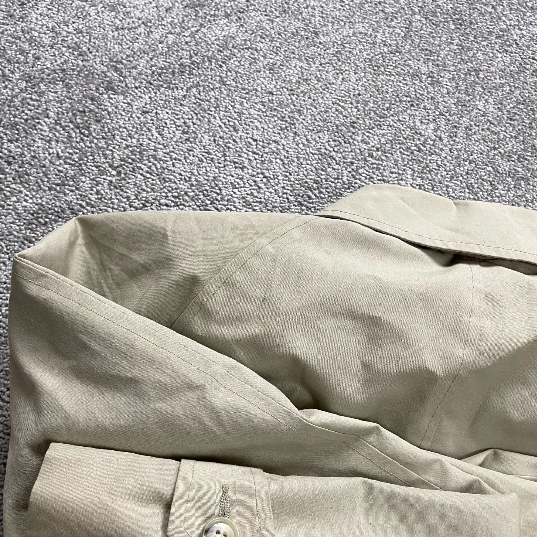 Vintage Koratron Trench Coat Mens 42 Brown Long Open Lined Collared Outdoor Casual Jacket Size US XS / EU 42 / 0 - 3 Thumbnail