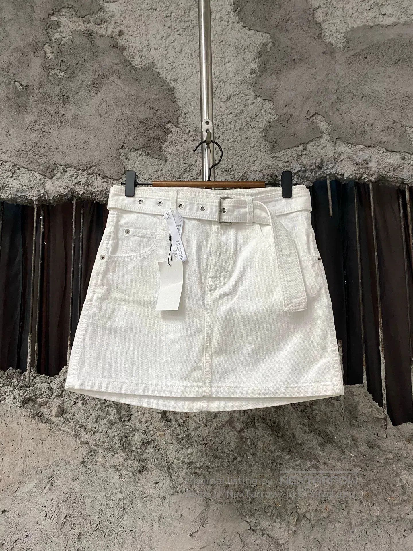 Dior dior white denim mini skirt size 34. Size US 34 / EU 50 - 1 Thumbnail