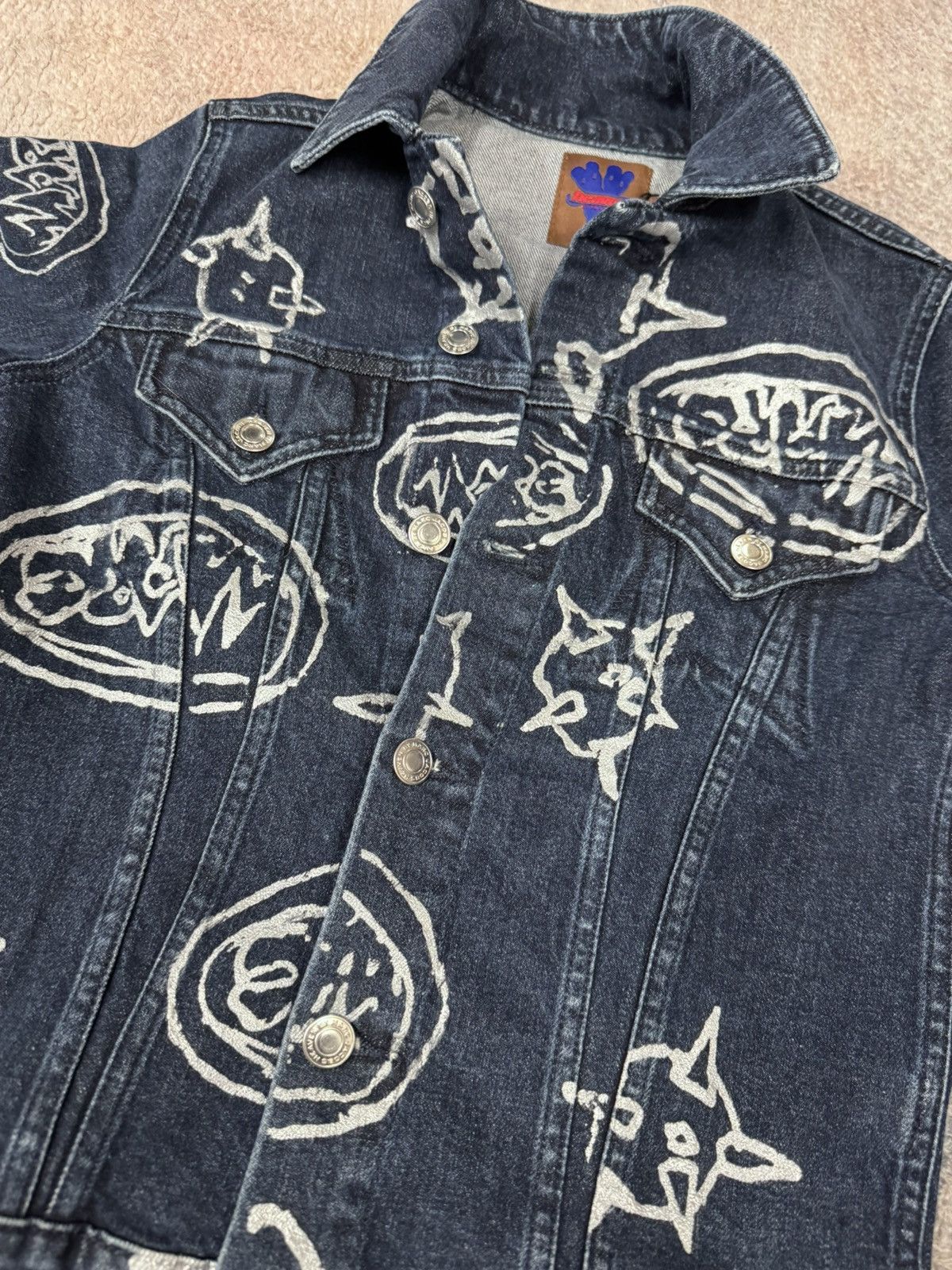 Heaven by Marc Jacobs × Marc Jacobs Heaven by Marc Jacobs Denim Printed Jacket Size US S / EU 44-46 / 1 - 2 Thumbnail
