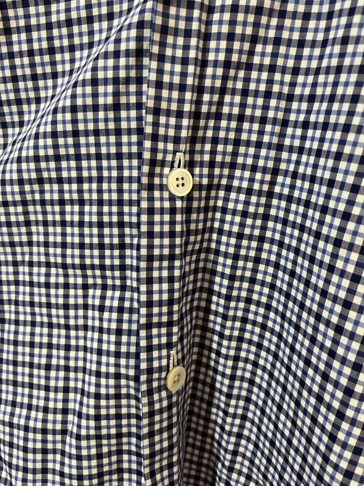 Kiton Kiton Napoli Button Up Shirt Blue Check Cotton Size US M / EU 48-50 / 2 - 5 Thumbnail