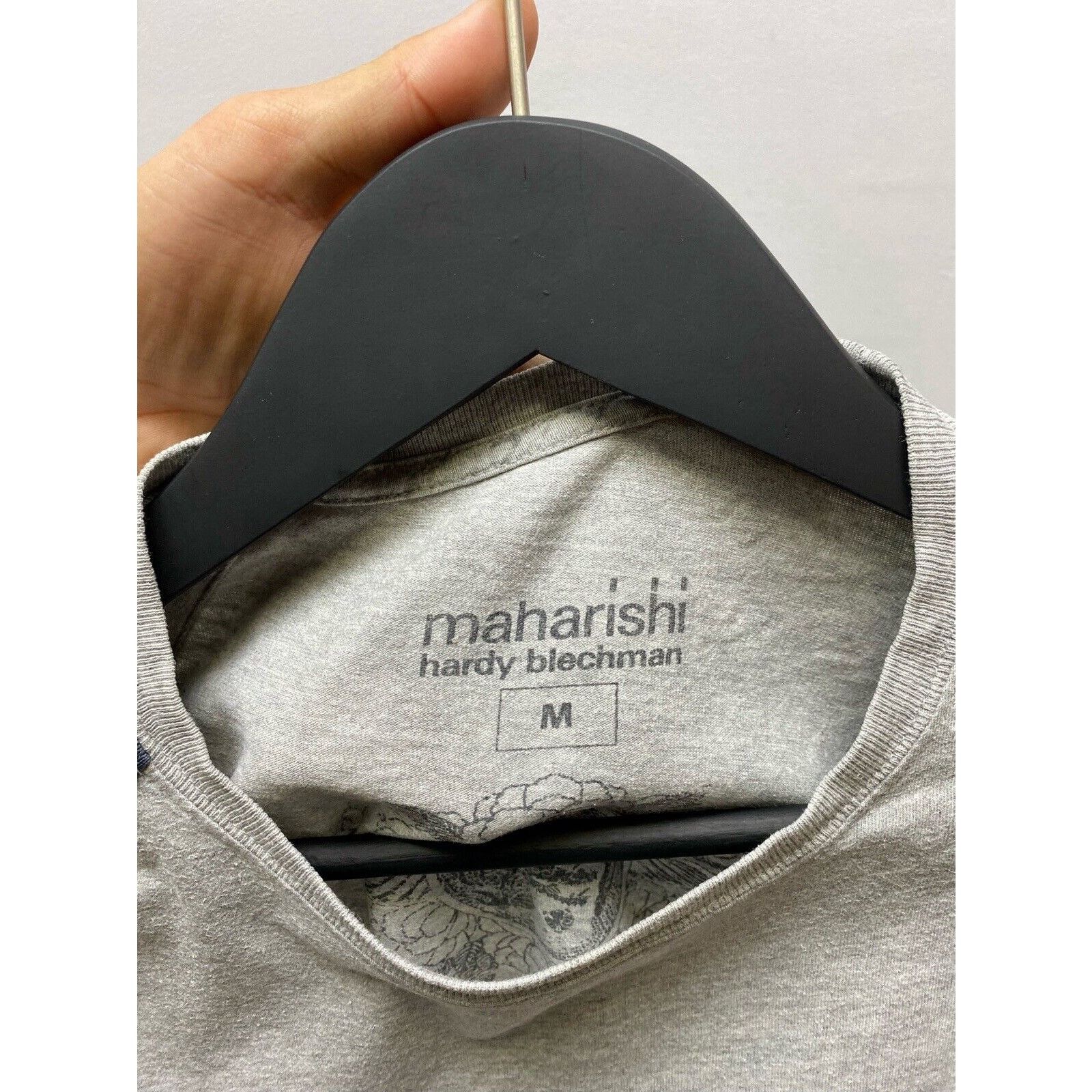 Maharishi Maharishi Hardy Bleacman Artwork T Shirt Size M Grey Men Size US M / EU 48-50 / 2 - 14 Thumbnail
