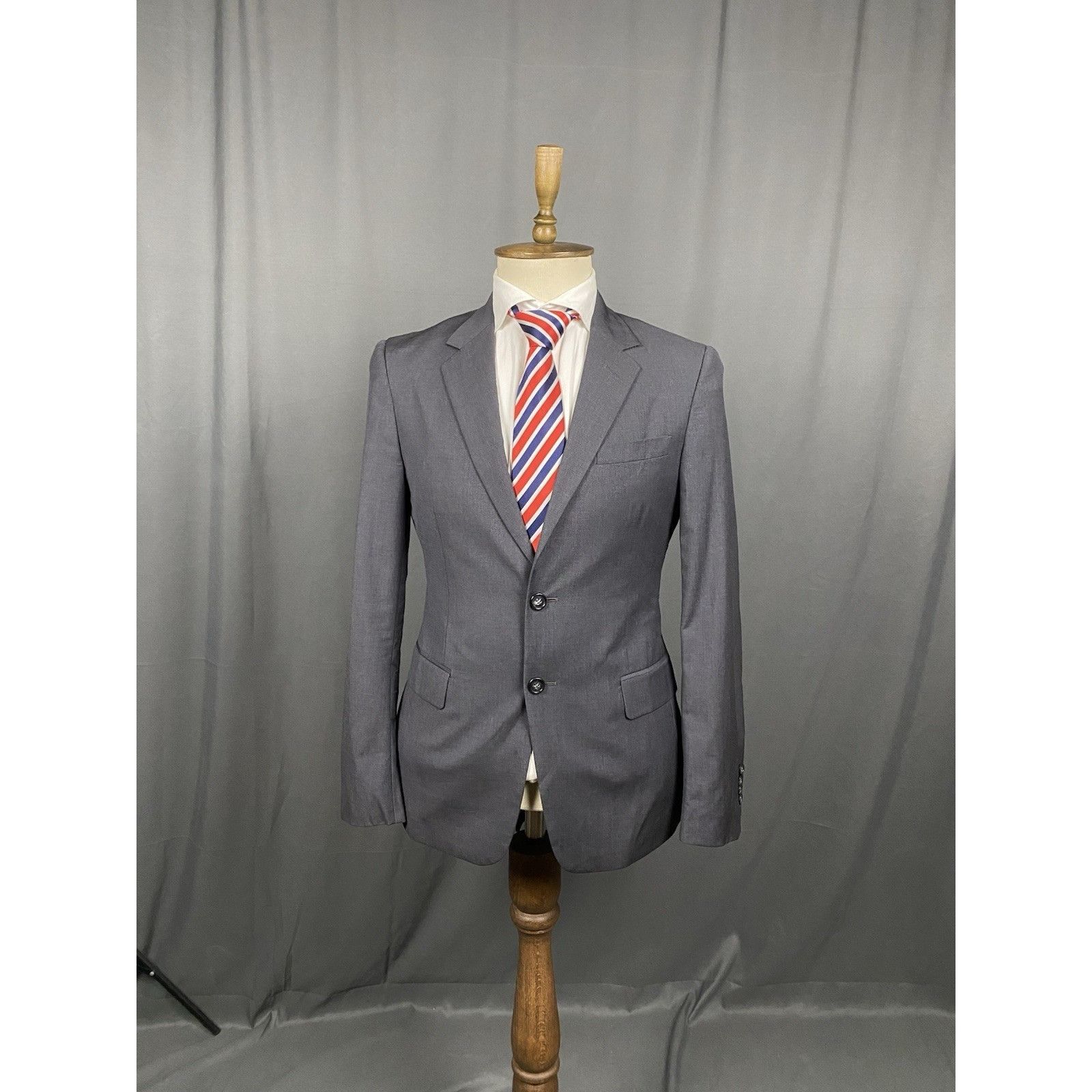 Prada Prada Men's Slim Fit Gray Wool Blazer Sportcoat Jacket Size Size 38R - 3 Thumbnail
