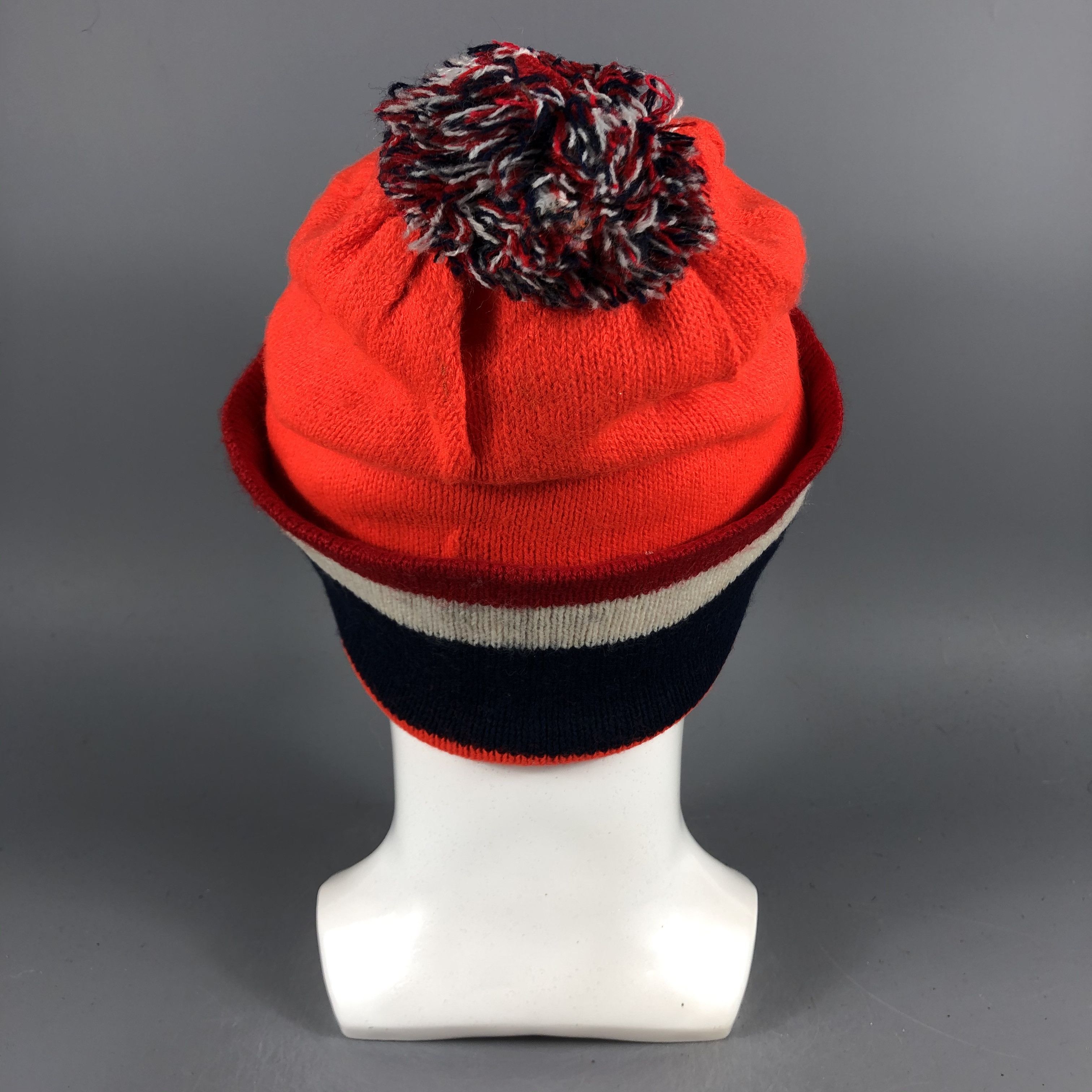 Japanese Brand × Vintage Unox Stripe Bobble Beanie Snow Hat Snow Cap -D1054 Size ONE SIZE - 3 Thumbnail