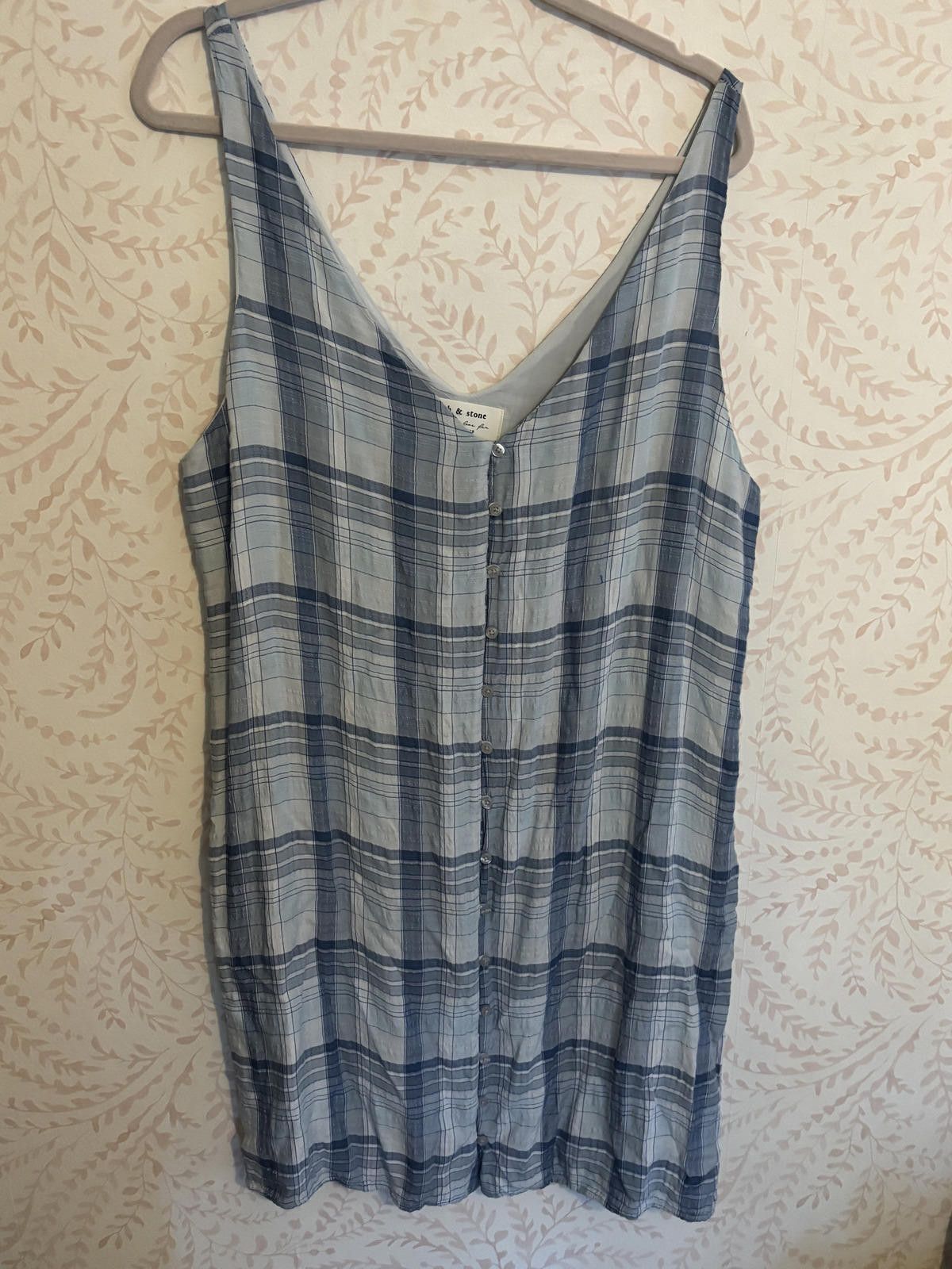 Other NWT cloth & stone Women's Blue Plaid Casual Dress Size XL Size XL / US 12-14 / IT 48-50 - 1 Thumbnail