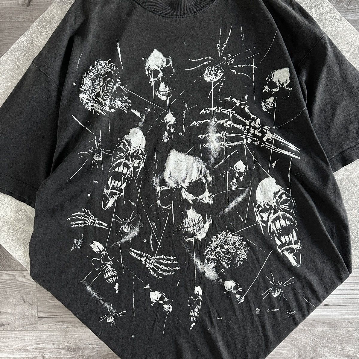 Vintage Vintage 90s Tronseal Skulls rare tee Horror y2k Skeleton og Size US XL / EU 56 / 4 - 3 Thumbnail