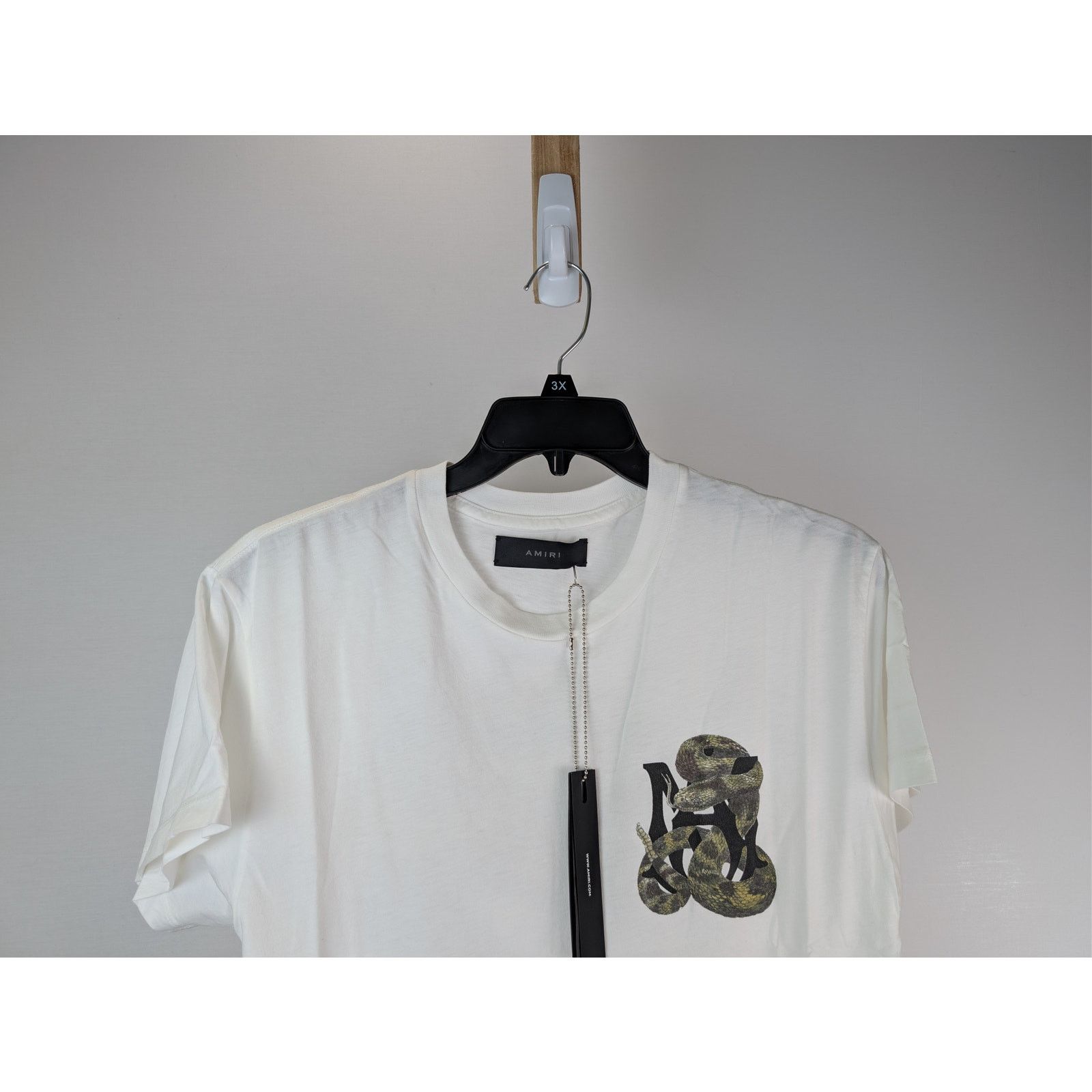 Amiri o1rshd1 Amiri Snake Tee T-Shirt in White Size US XS / EU 42 / 0 - 4 Thumbnail