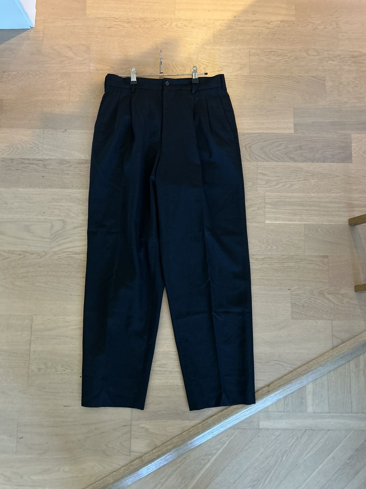 Comme des Garcons Comme des Garçons pleated black trousers Size 48L - 2 Thumbnail