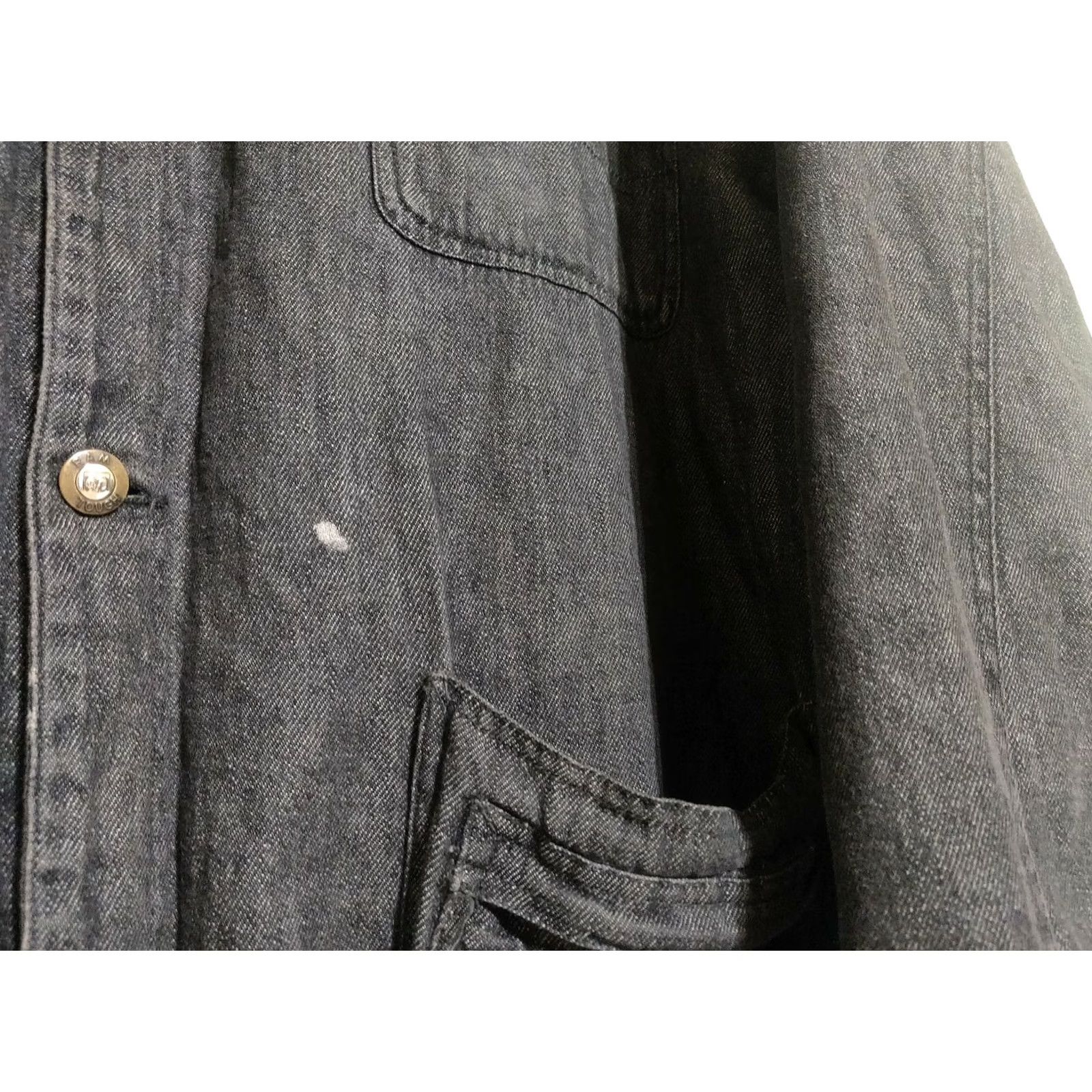 Denime VINTAGE Dodge Ram Tough Trucks Button Denim Chore Barn Coat Jacket Black Men's XL Size US XL / EU 56 / 4 - 2 Thumbnail