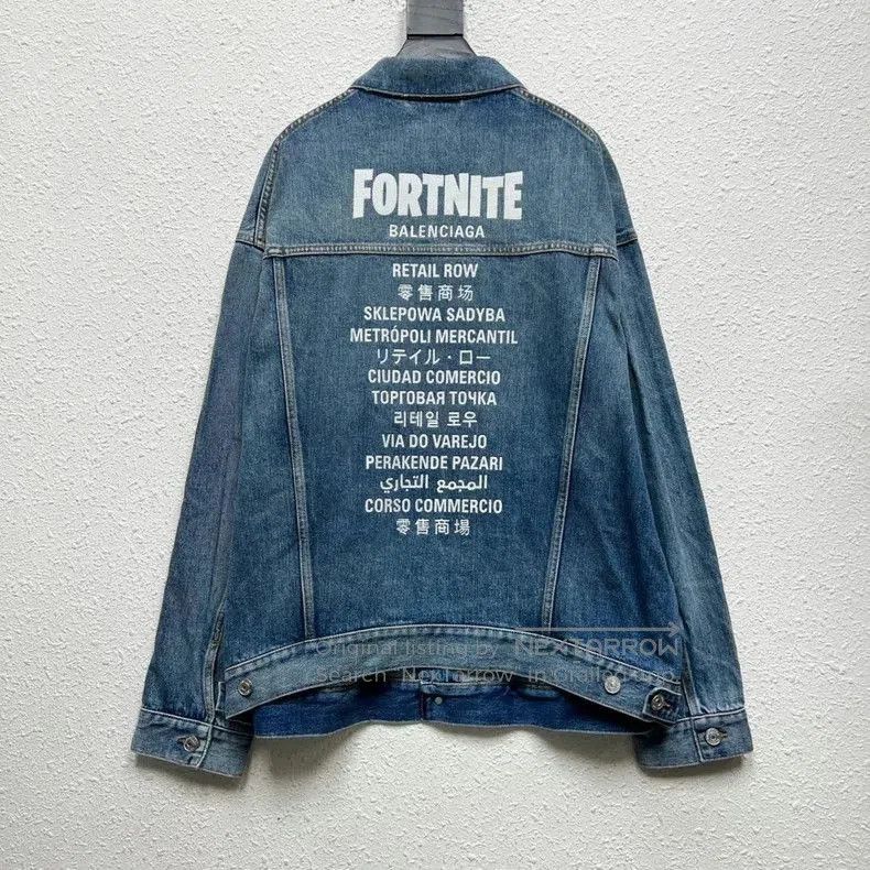 Balenciaga Balenciaga Fortnite Denim Jacket Blue XS. Size US XS / EU 42 / 0 - 2 Thumbnail