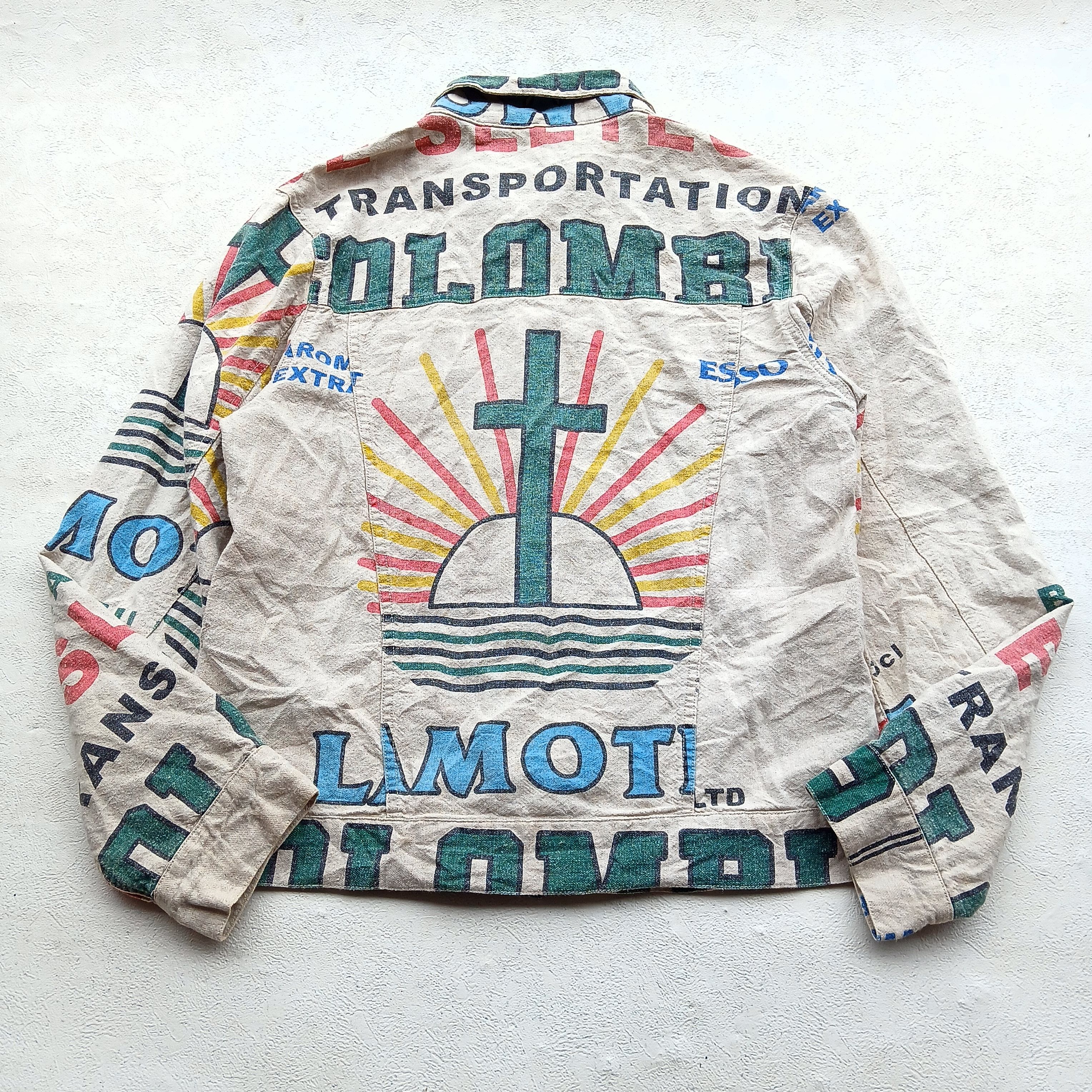 Japanese Brand × go slow caravan GO SLOW CARAVAN OVERPRINT ART JESUS DENIM JACKET Size L / US 10 / IT 46 - 1 Thumbnail