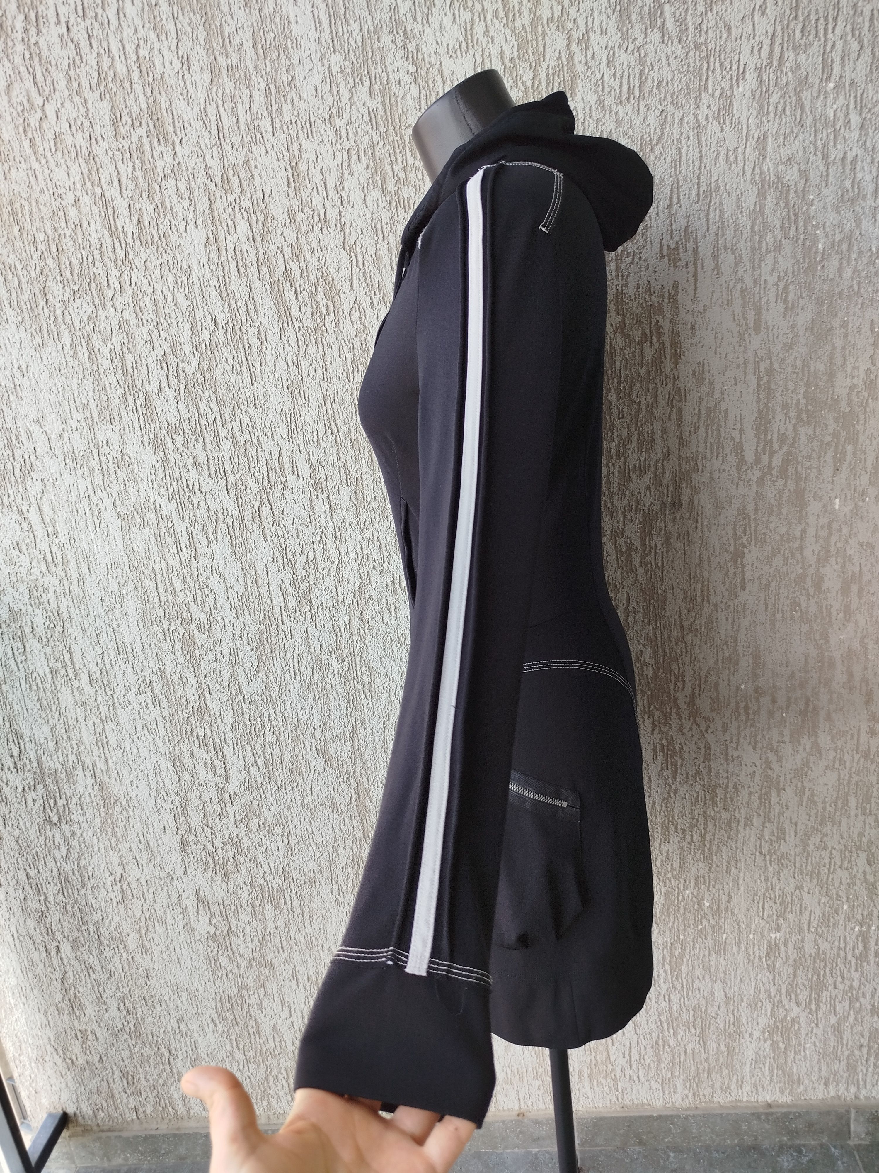 Marithe + Francois Girbaud Dress Long Sleeve Hooded Pockets Avant Garde Vintage Size L Size L / US 10 / IT 46 - 11 Thumbnail