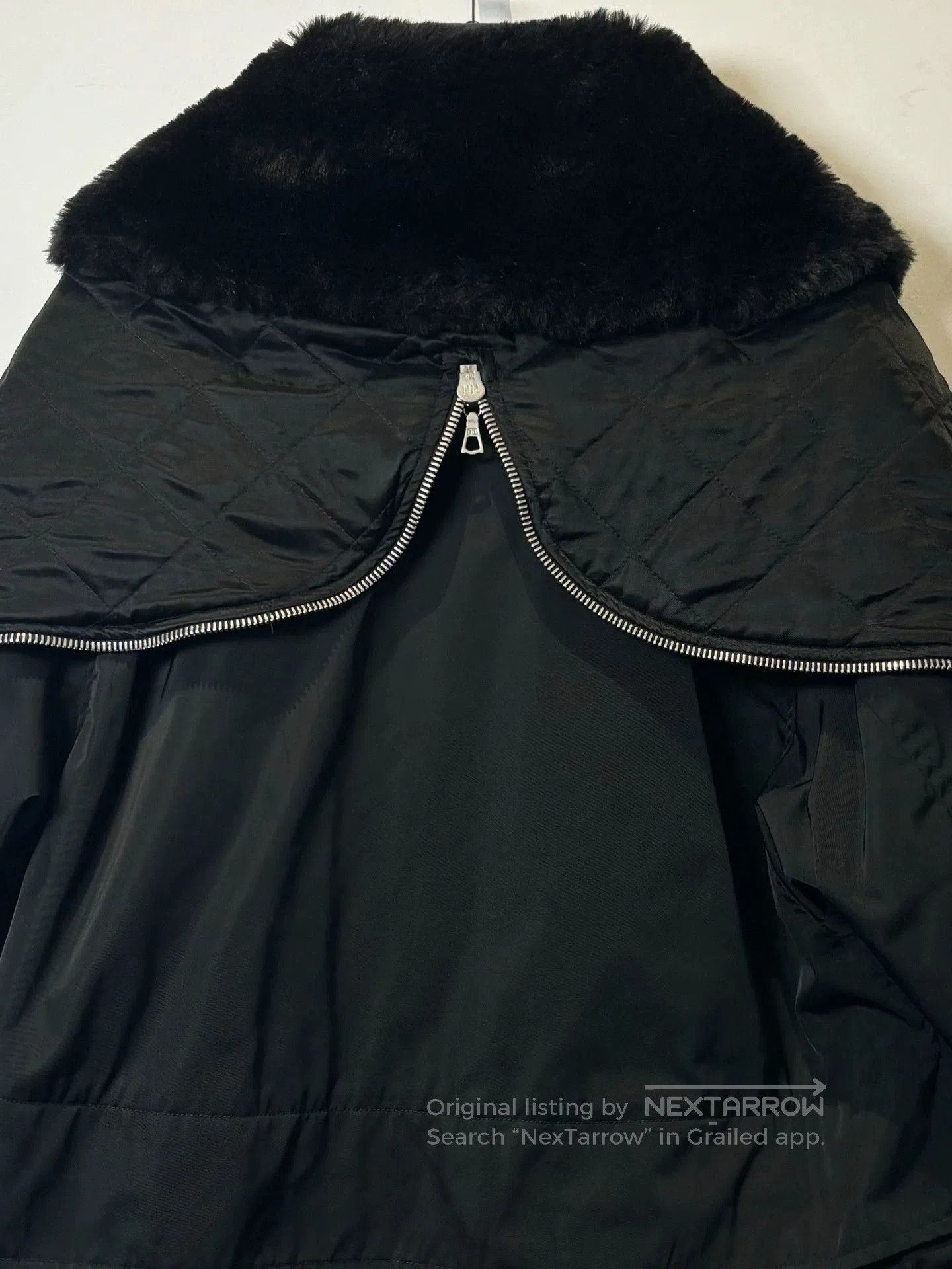 Dries Van Noten Black Heavy Coat with Fur Collar . Size US S / EU 44-46 / 1 - 8 Thumbnail