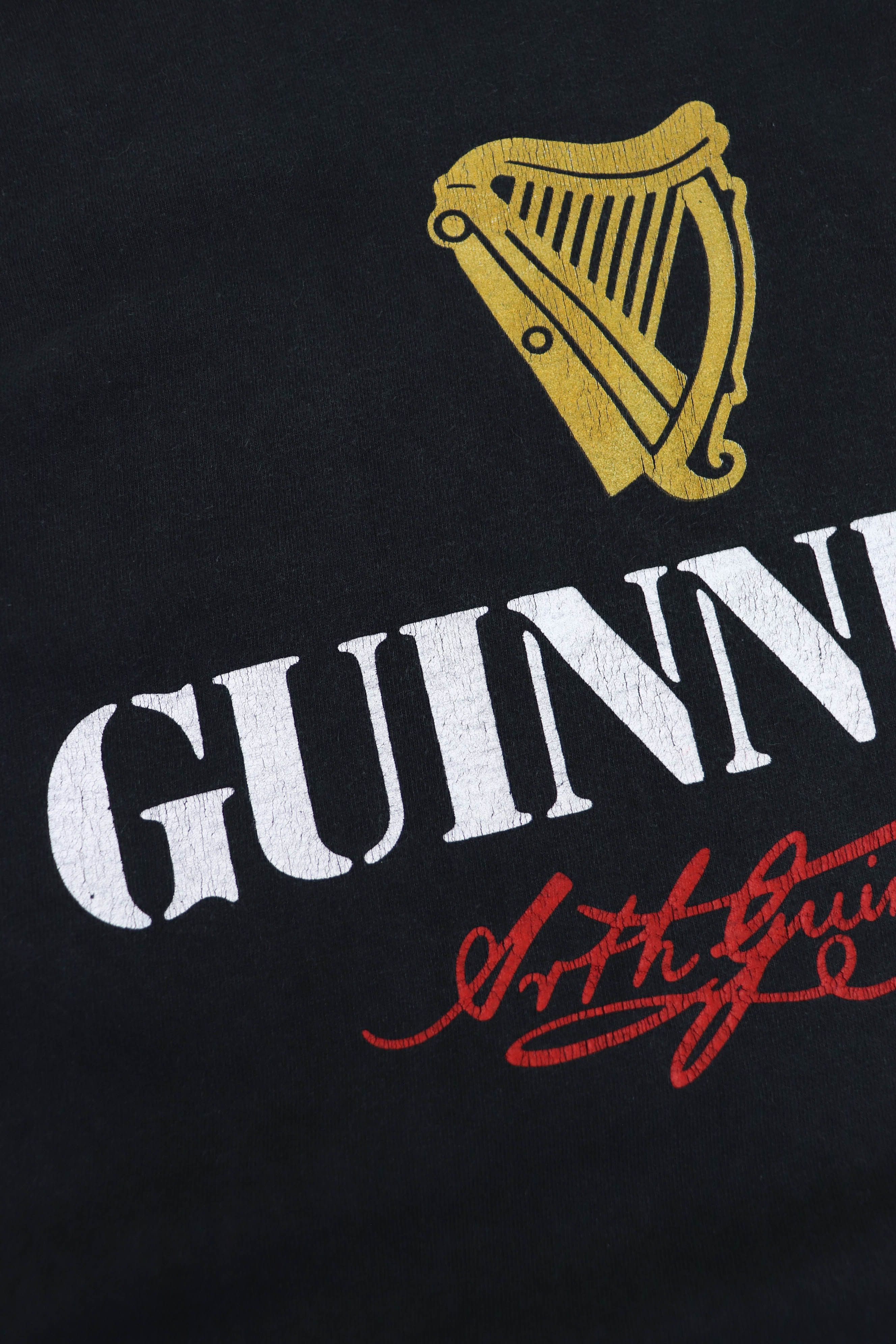 Vintage GUINNESS 90s Vintage Big Logo Printed Graphics Black T-shirt Size US XL / EU 56 / 4 - 5 Thumbnail