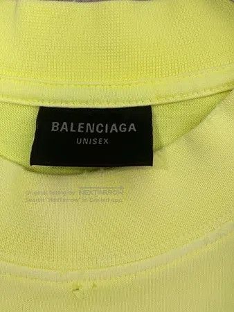 Other Balenciaga Neon Yellow Tape Logo Distressed Hole Short Sle Size US XS / EU 42 / 0 - 2 Thumbnail