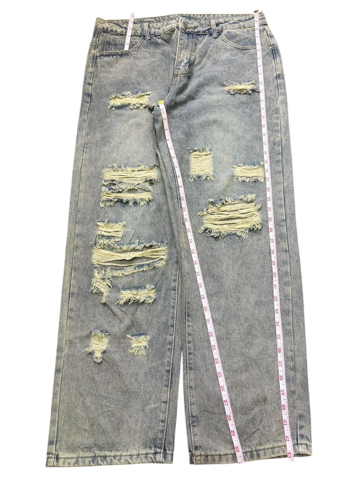 Japanese Brand Vintage Japanese Brand Distressed Baggy Jeans Size 37" - 7 Thumbnail