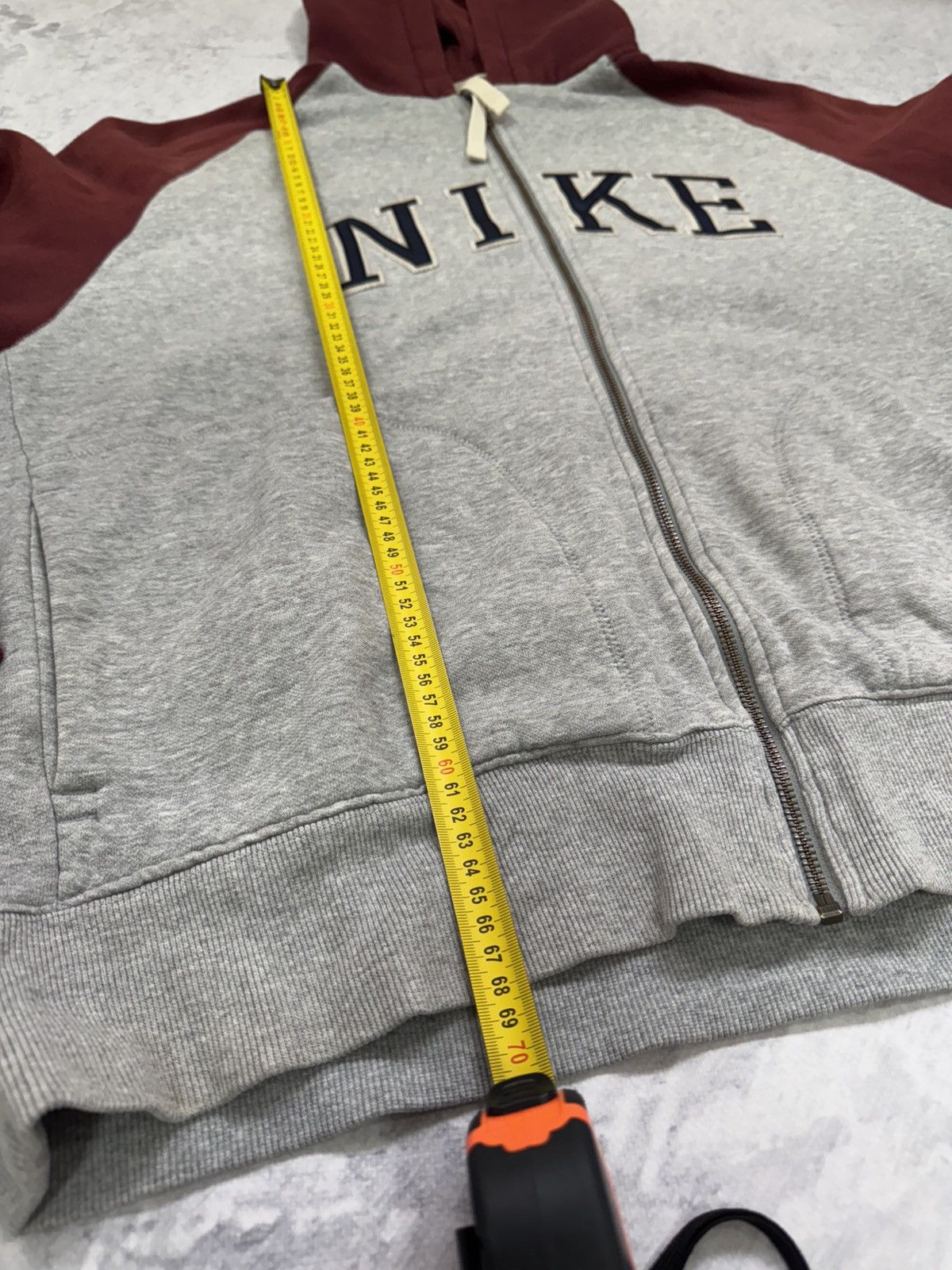 Nike × Vintage NIKE VINTAGE 00s y2k OVERSIZE BAGGY ZIP HOODIE CENTER LOGO Size US XXL / EU 58 / 5 - 12 Thumbnail