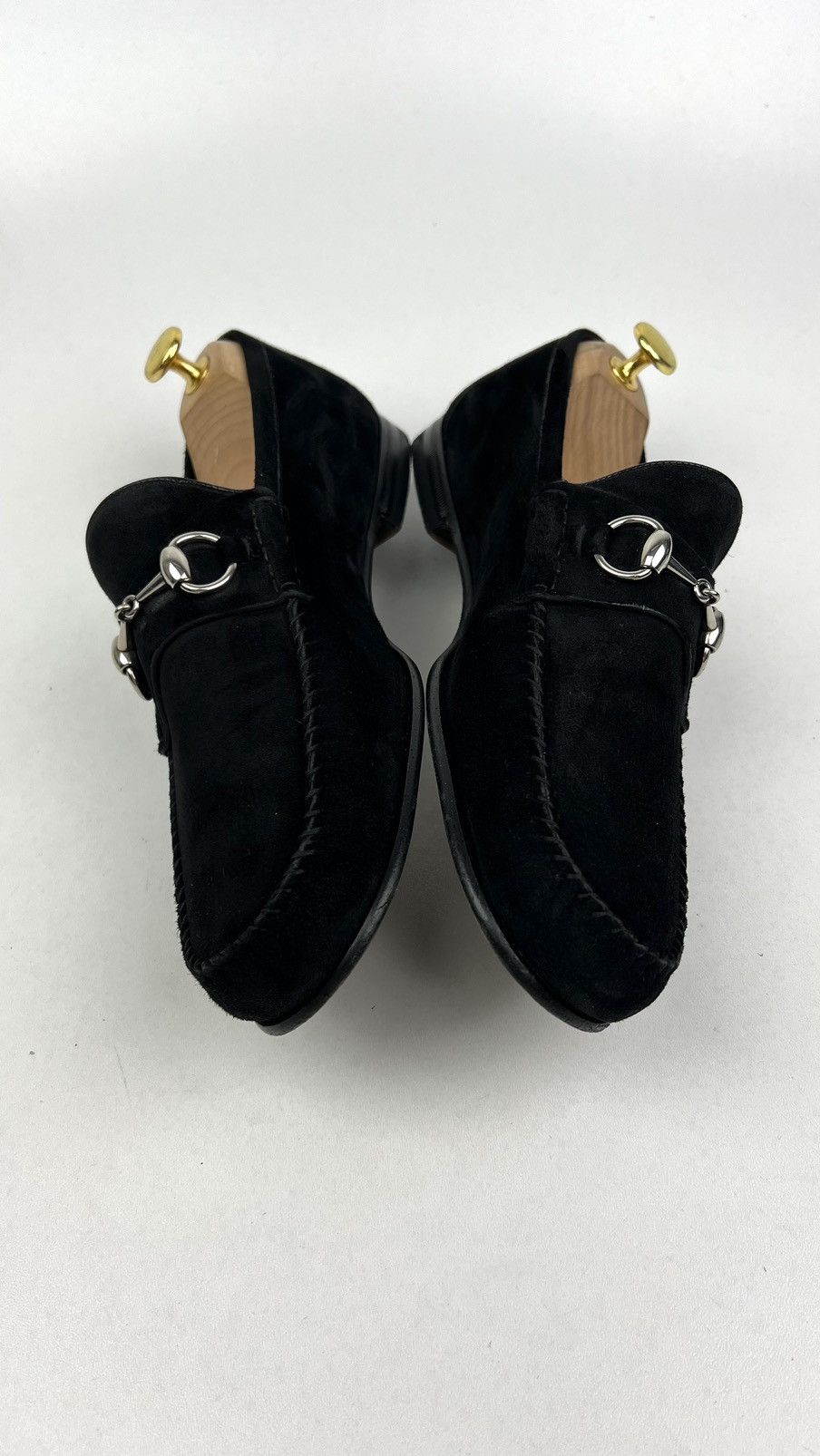 Gucci GUCCI Loafers Suede Leather Shoes HORSEBIT Buckle Black Mens Size US 10 / EU 43 - 6 Thumbnail