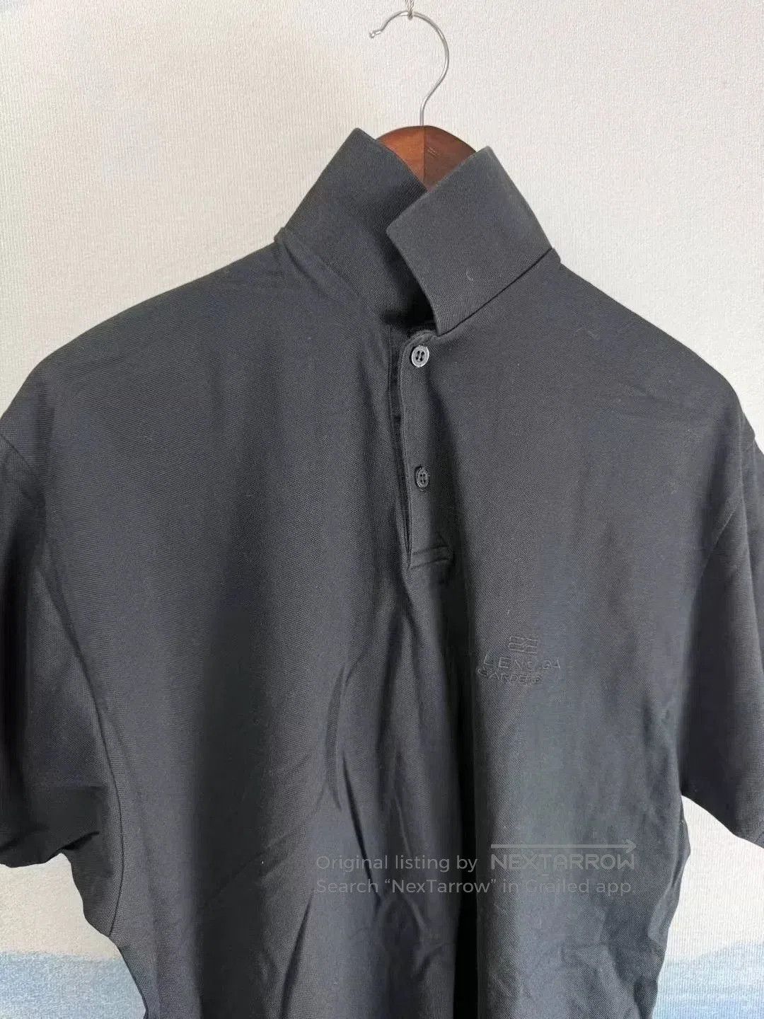 Balenciaga Balenciaga Black Lock Buckle Embroidered Polo. Size US S / EU 44-46 / 1 - 2 Thumbnail