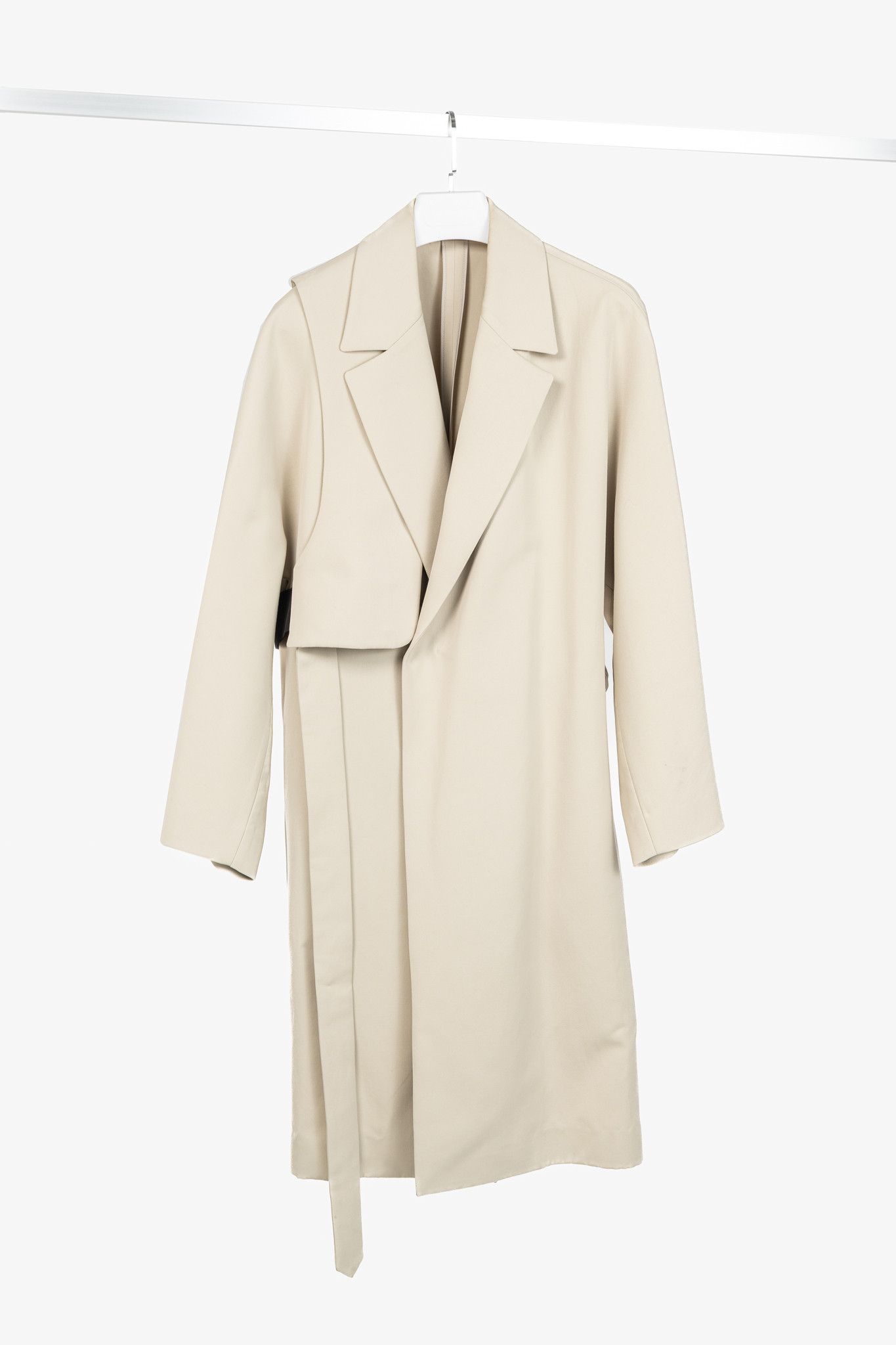 Wooyoungmi Wooyoungmi SS/17 Beige Twill Wrap Harness Coat Size US M / EU 48-50 / 2 - 1 Thumbnail