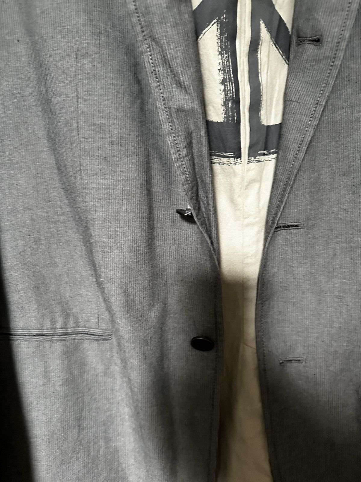 John Varvatos Rare John Varvatos Grey Peace Blazer Size 40S - 3 Thumbnail