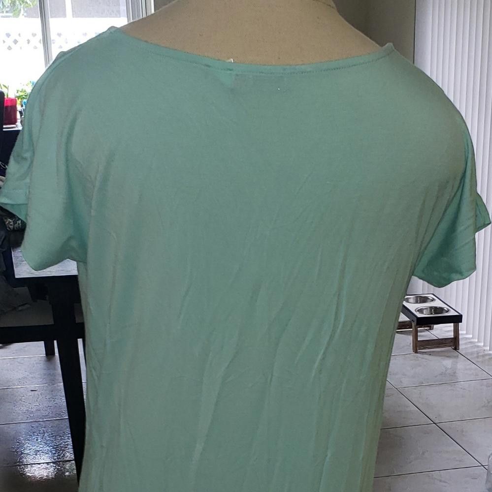 Venus CT509 Venus Mint Green Short Sleeve Dress S Size S / US 4 / IT 40 - 3 Thumbnail