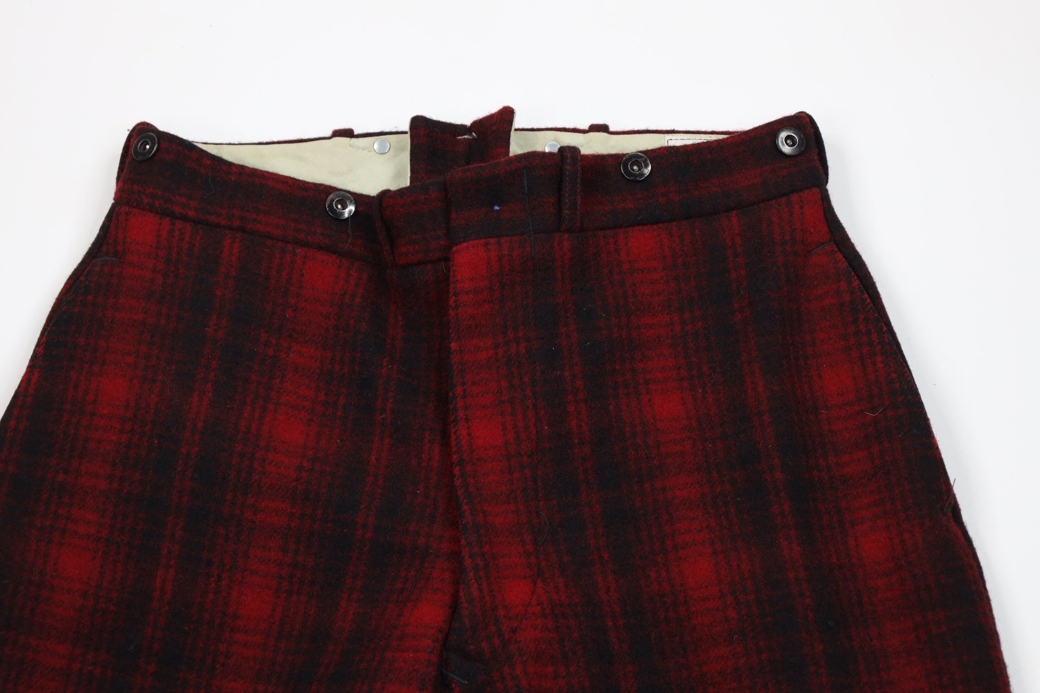 Vintage 60s 70s Woolrich Wool Joggers Pants Plaid USA