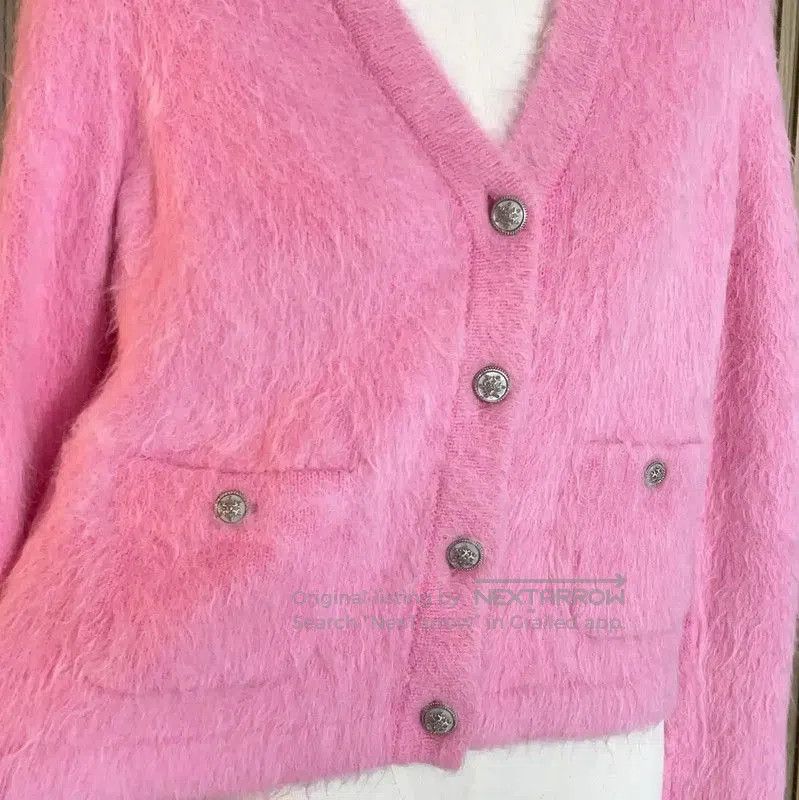 Chanel Chanel Pink Wool Blend Cardigan for Women . Size S / US 4 / IT 40 - 6 Thumbnail