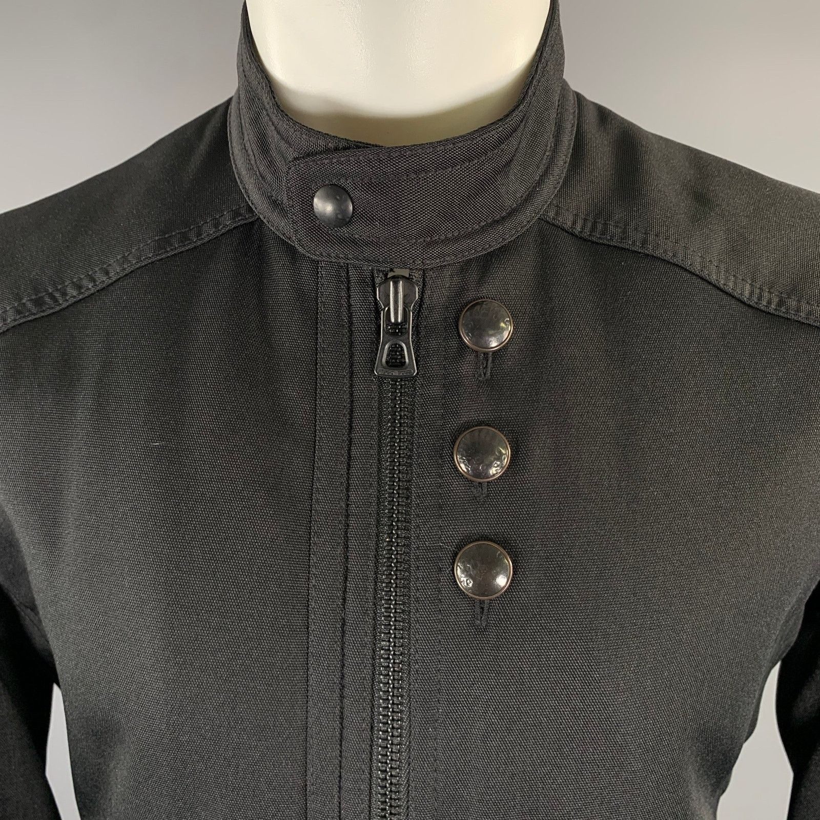 Hugo Boss HUGO BOSS Size 38 Black Polyester Zip Up Jacket Size US M / EU 48-50 / 2 - 2 Thumbnail