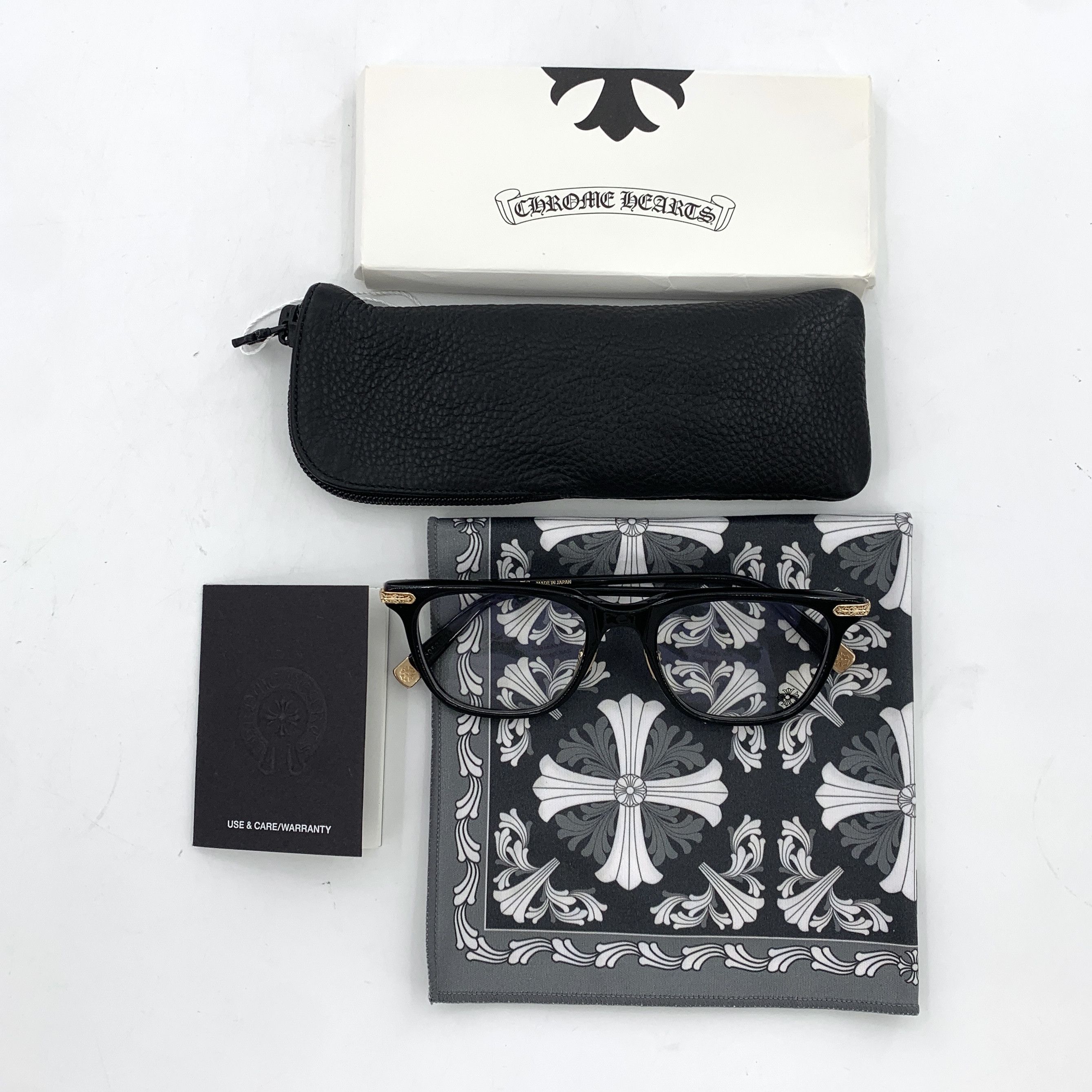 Chrome Hearts Chrome Hearts Optical Frame Cross Engraved Black Size ONE SIZE - 9 Thumbnail