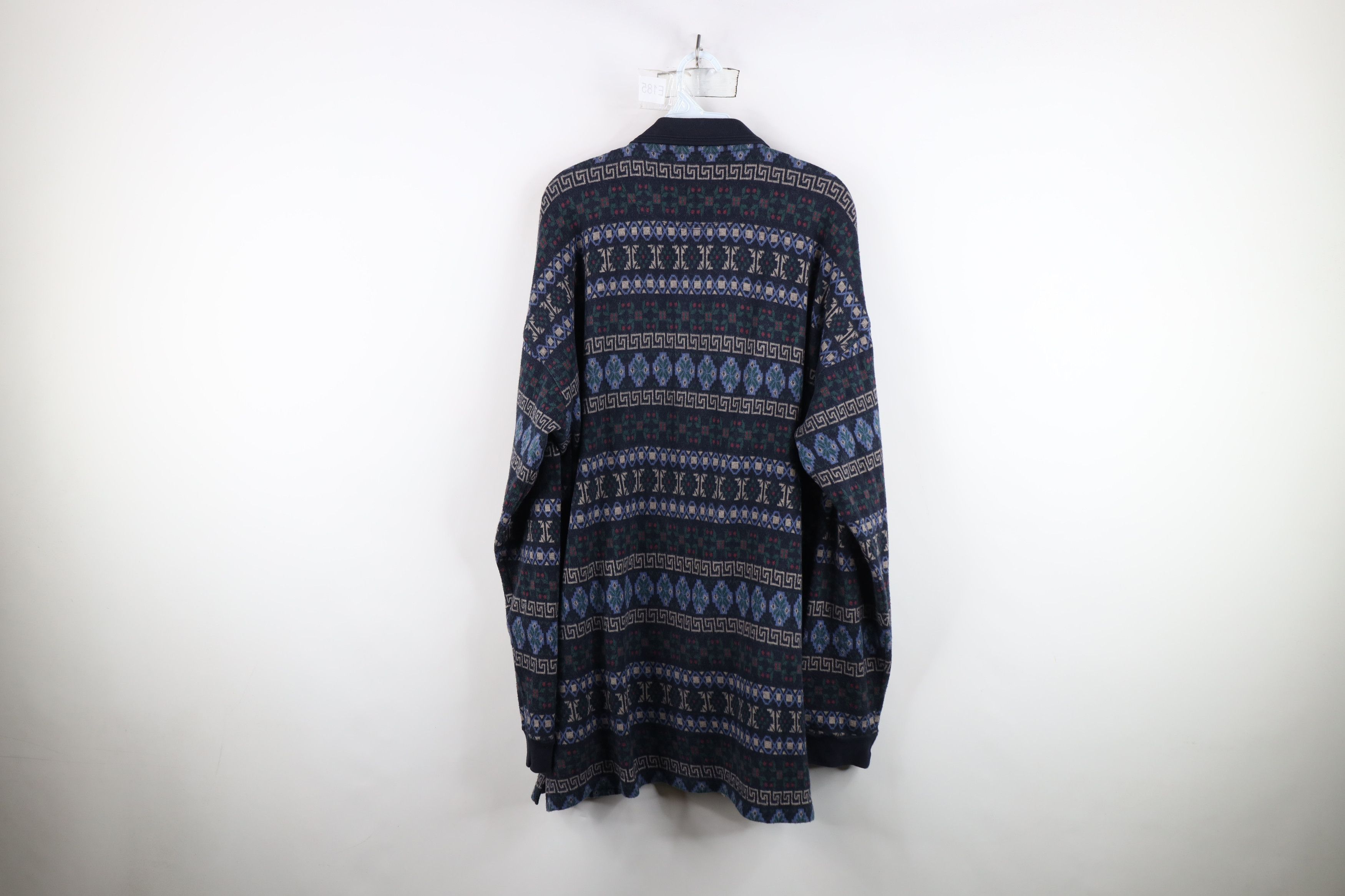 Vintage Vintage 90s Streetwear Fair Isle Long Sleeve Rugby Polo Size US XL / EU 56 / 4 - 10 Thumbnail