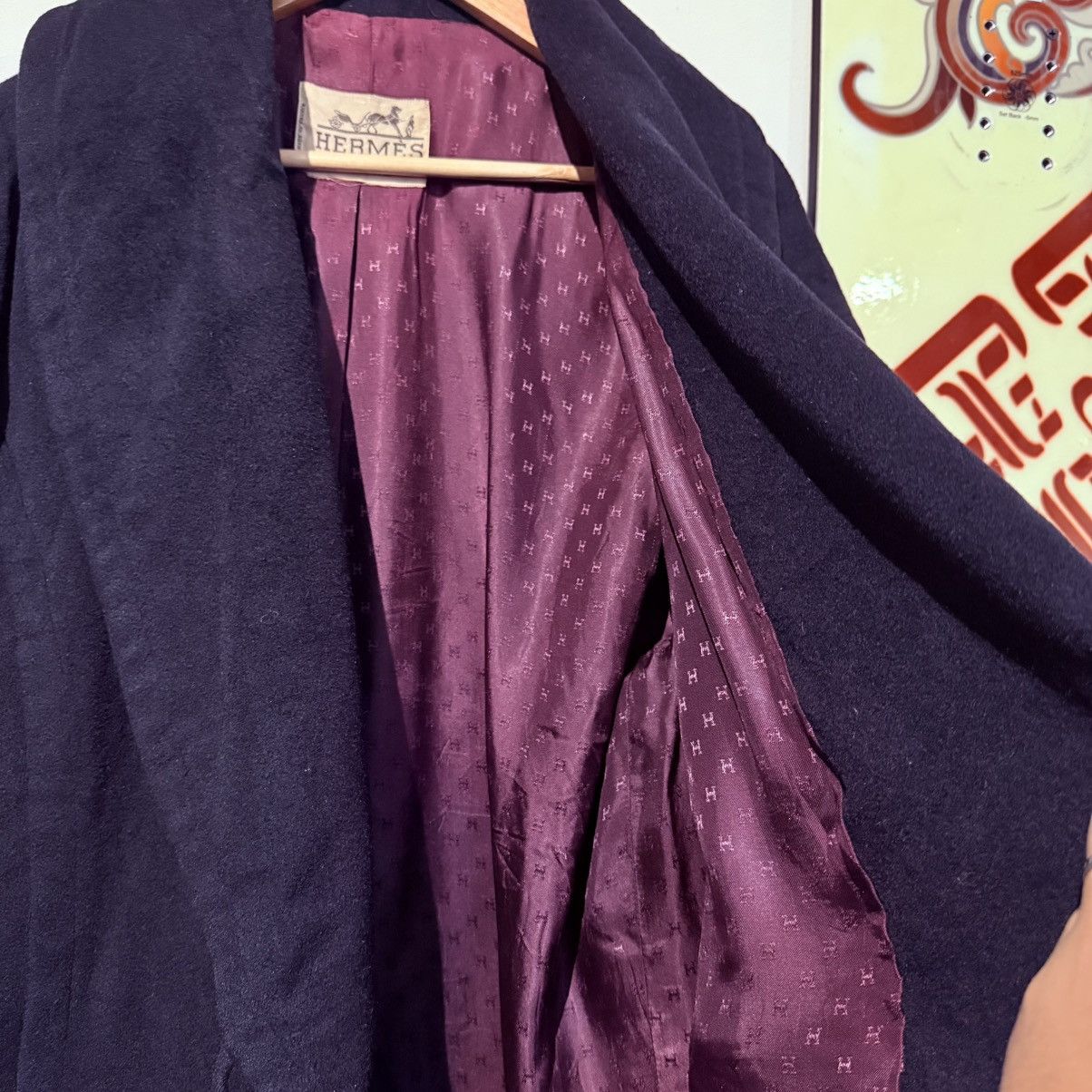 Hermes Hermes Double Breasted Wool Coat Vintage 70s Size US XL / EU 56 / 4 - 5 Thumbnail