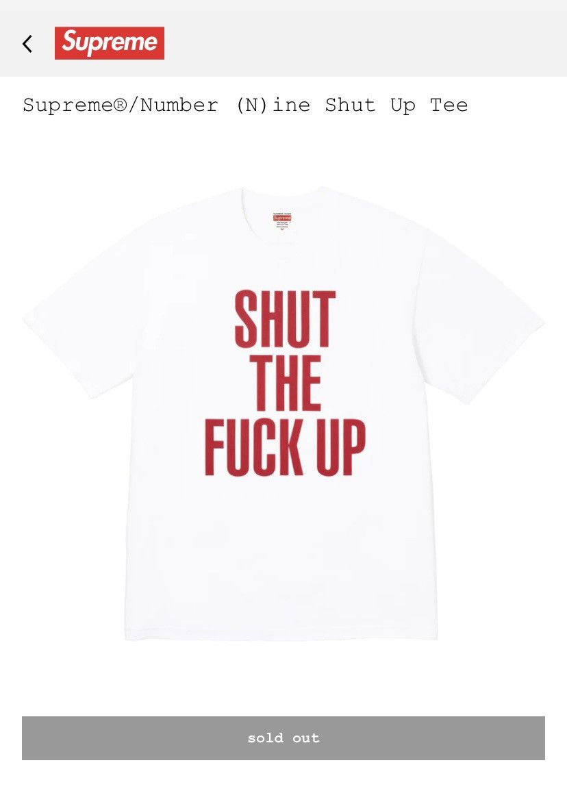 NUMBER(N)INE 06SS SHUT THE FUCK UP Tシャツ Number (N)ine Shut The Fuck Up T-Shirt | WHAT'S ON THE STAR?