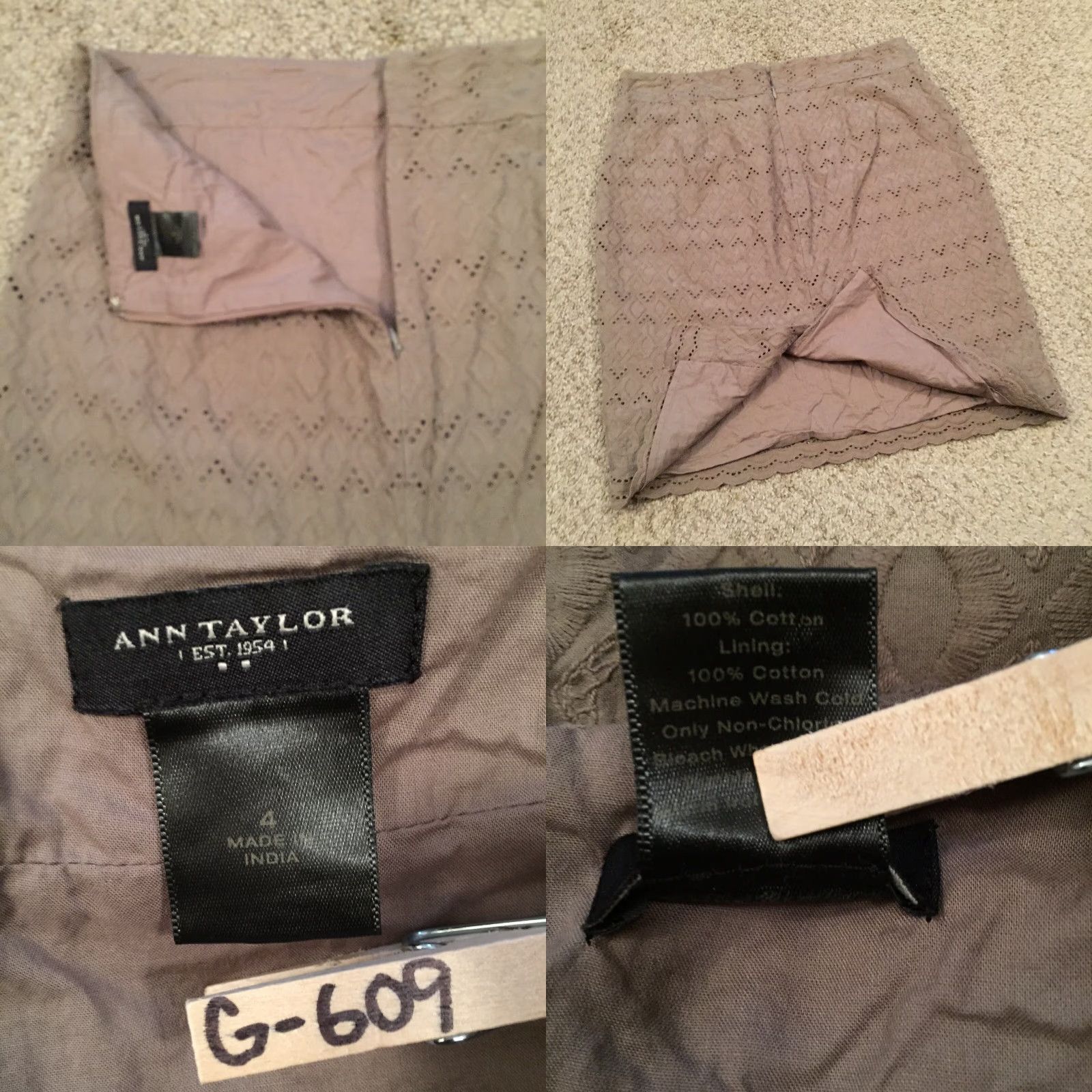 Ann Taylor Ann Taylor Skirt Grade 4 Gray Knee Length Lined Geometric Pencil Women Regular Size 4 Size 27" / US 4 / IT 40 - 8 Thumbnail