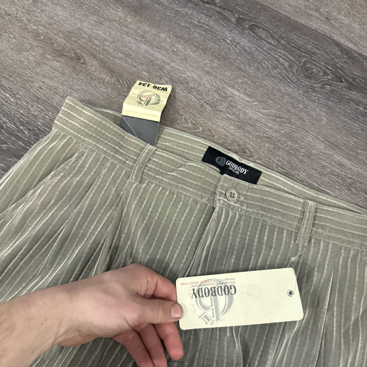 JNCO × Vintage Vintage Y2K Godbody sage green jumbo corduroy baggy pants Size US 36 / EU 52 - 5 Thumbnail